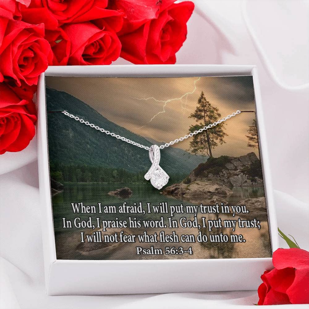 Trust in You Bible Verse Pendant - Inspirational Christian Gift for Sympathy & Love