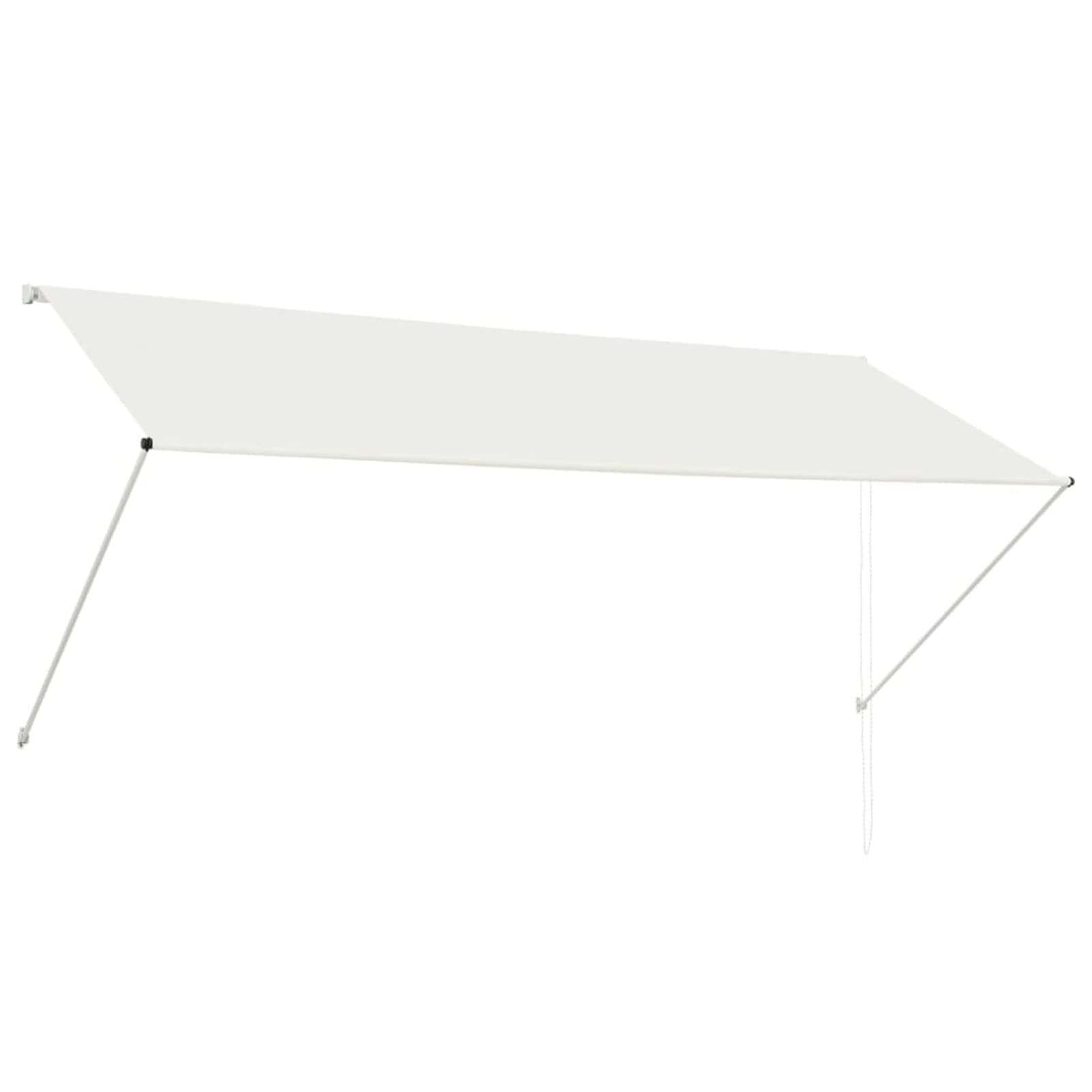 Festnight Retractable Patio Awning - Manual Sun Shade Canopy for Deck, Balcony & Yard - 118.1x59.1 Inches (WxH) Cream - Perfect for Outdoor Relaxation, BBQ Parties & Sun Protection