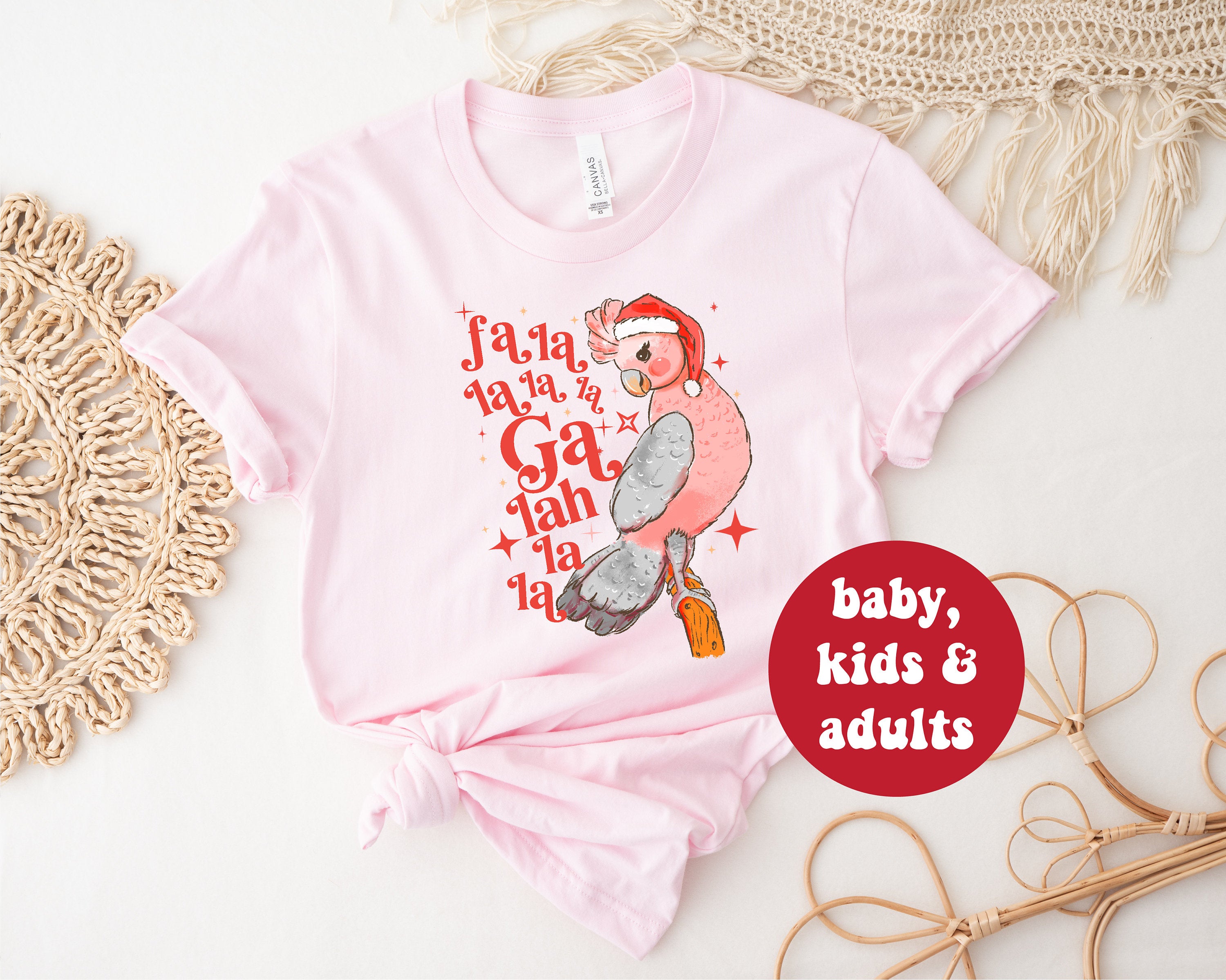 Fa La La La Galah Christmas T-Shirt - Festive Holiday Tee with Multiple Color Options | Perfect for Christmas Parties, Family Gatherings & Ugly Sweater Contests