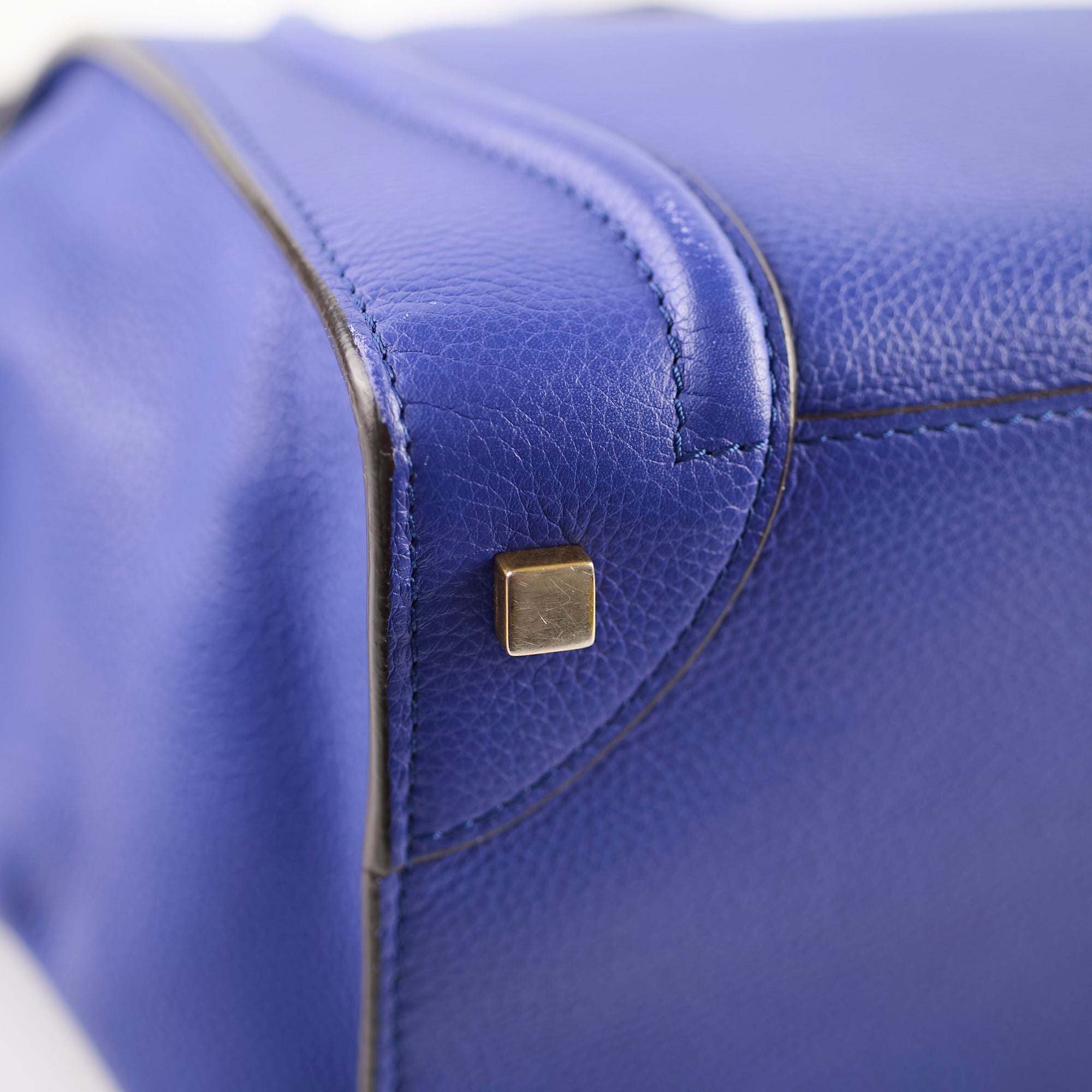 Celine Mini Luggage Bag in Blue | Genuine Leather Crossbody Handbag for Women | Perfect for Travel, Work & Everyday Use
