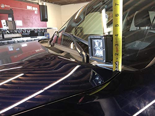 **Cali Raised LED Low Profile Ditch Light Brackets Kit for 2010-2023 Toyota 4Runner - Includes 27W Side Projecting LED Pods & Wiring Harness (No Switch) - Perfect for Off-Roading, Night Driving & Adventure Lighting**