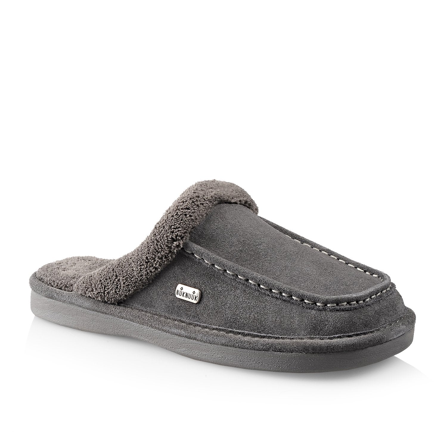 Men's Comfortable Grey Slippers - Soft Indoor/Outdoor House Shoes for Relaxation at Home, Lounging & Quick Errands