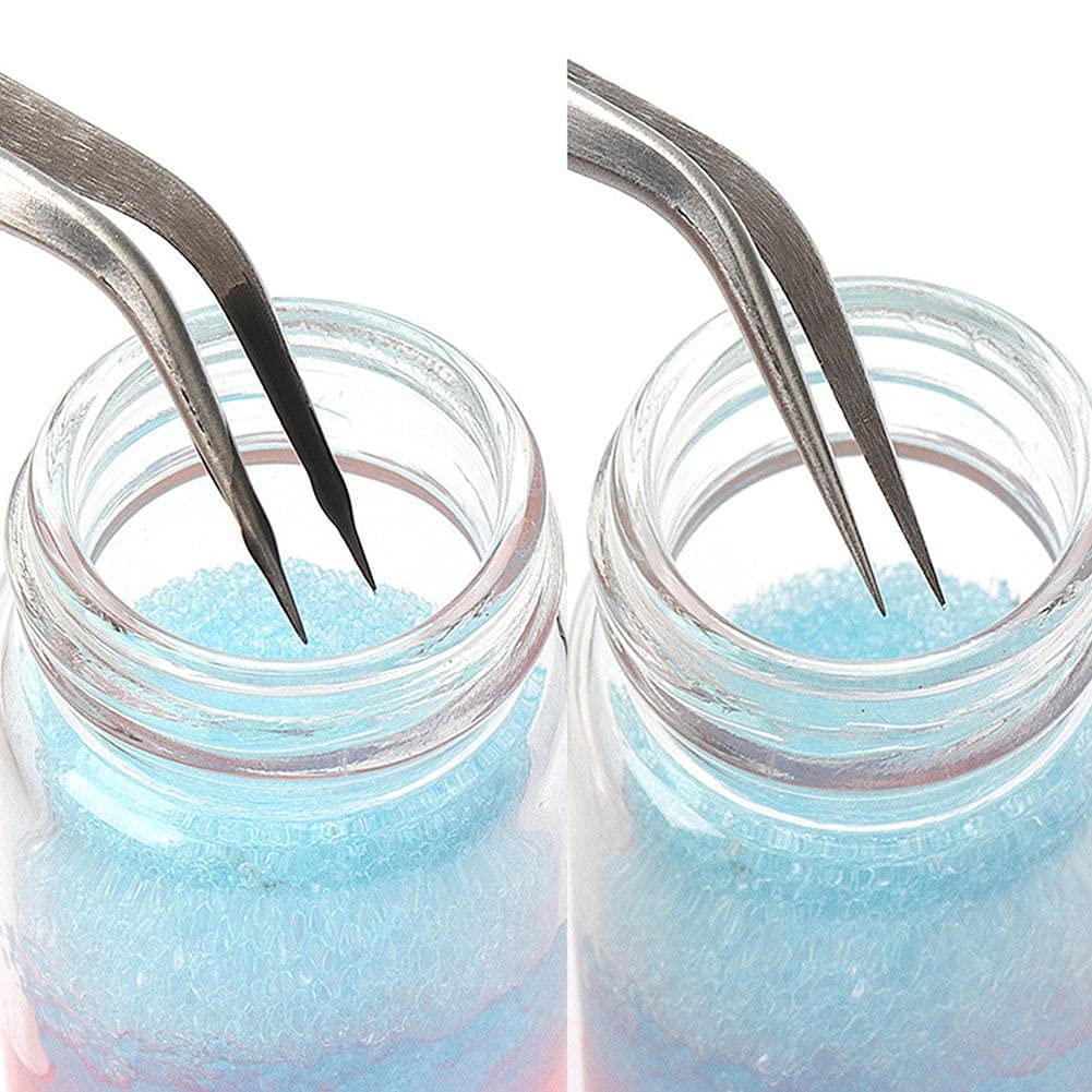 25ml Eyelash Tweezers Cleaner with Liquid Remover & Sponge Ball - Professional Lash Extension Cleaning Tool for Eyelash Curler, Tweezers & Makeup Brushes - Perfect for Salon, Spa & Home Use