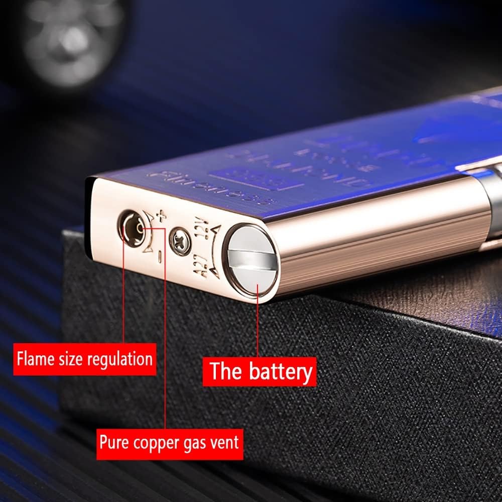 Windproof Torch Lighter - Red Flame for BBQ, Camping & Welding