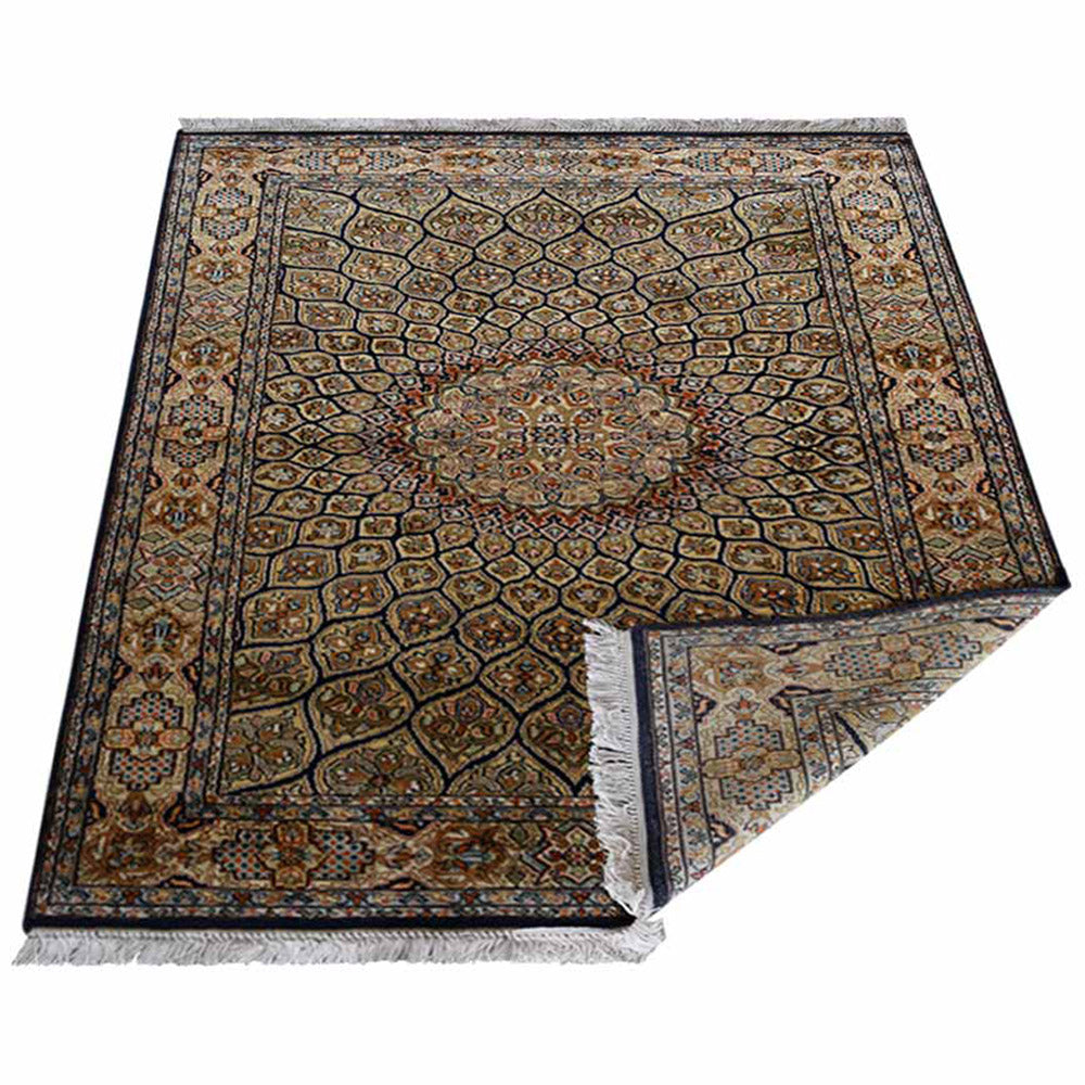 Handmade Silkstone Persian Rug - Authentic Hand-Knotted Oriental Carpet for Living Room, Bedroom & Home Decor