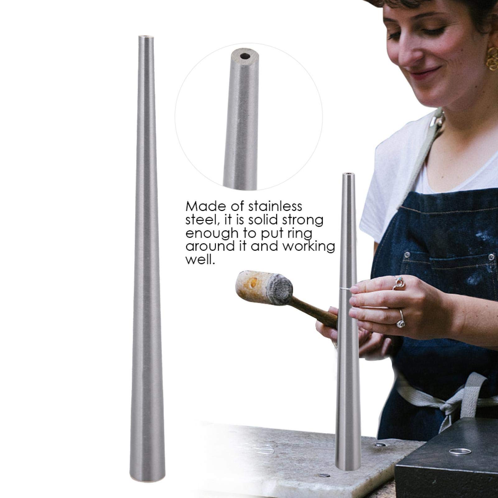 Premium Stainless Steel Ring Enlarger & Jewelry Sizing Tool - 27cm Professional Ring Mandrel for Jewelry Making, Ring Resizing, Shaping and Forming - Perfect for Jewelers, DIY Crafts, and Home Jewelry Repair