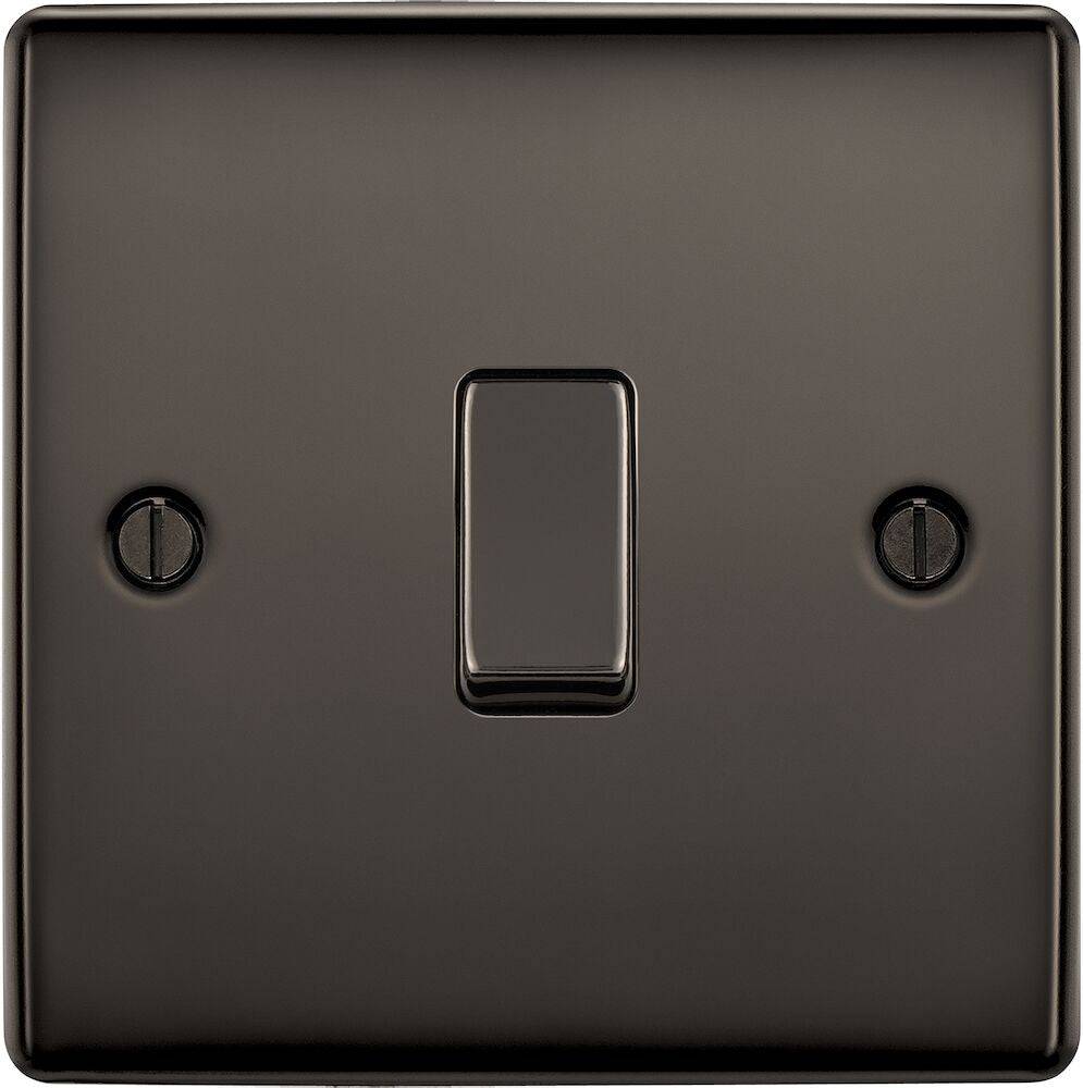 BG Nexus Metal Black Nickel Intermediate Light Switch NBN13 - Durable & Stylish for Home, Office & Commercial Use
