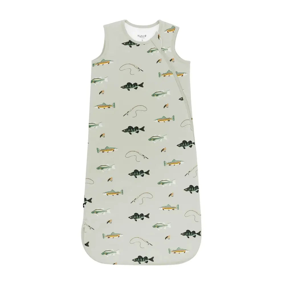 Kyte Baby 1.0 Tog Printed Sleep Sack - Soft Baby Sleeping Bag for Newborns & Infants - Fishing Theme Design - Perfect for Nursery, Bedtime & Travel