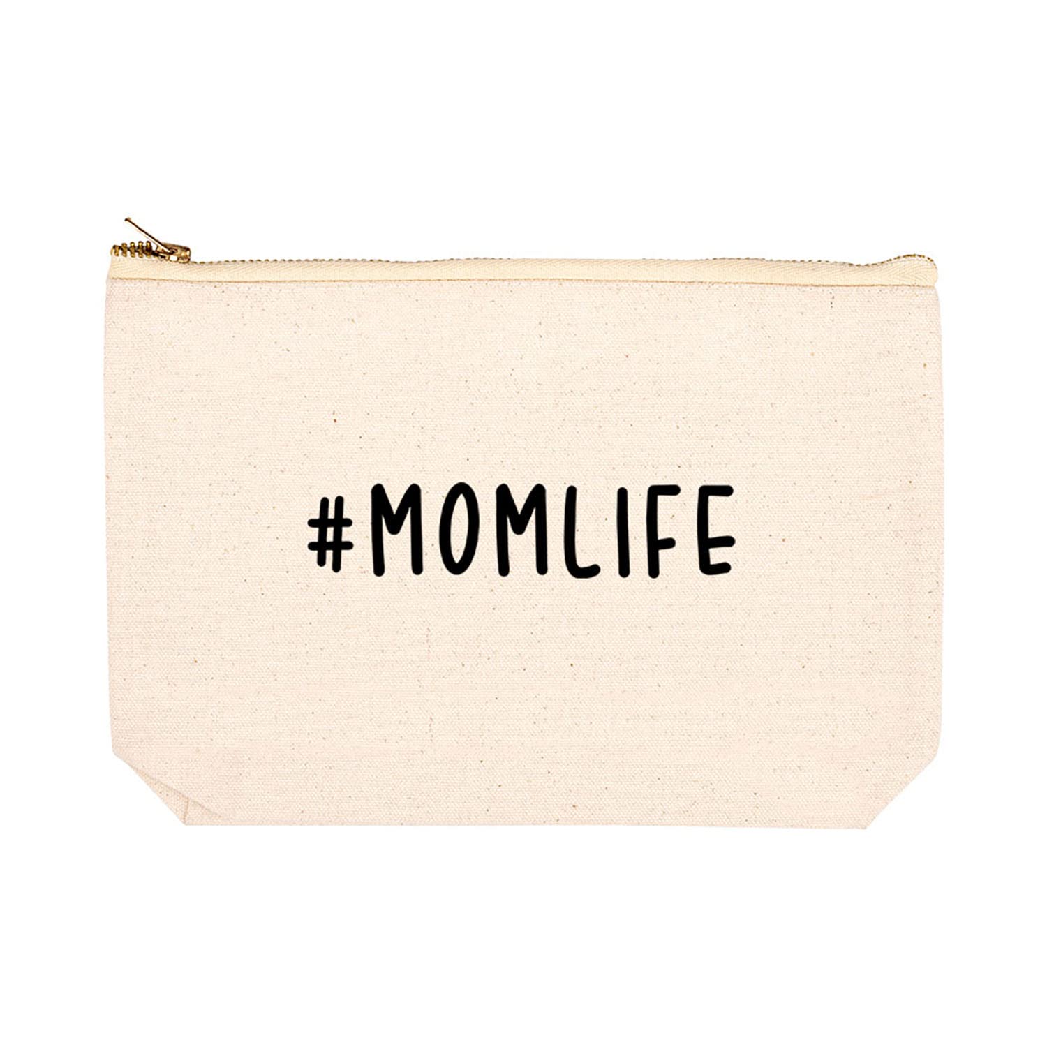 Funny Makeup Bag Canvas Cosmetic Pouch with Zipper - Cute Travel Toiletry Bag for Women, 6.5 x 9 Inch - Perfect Gift for Mom, Birthday & Mother's Day - Great for Purse, Travel & Everyday Use