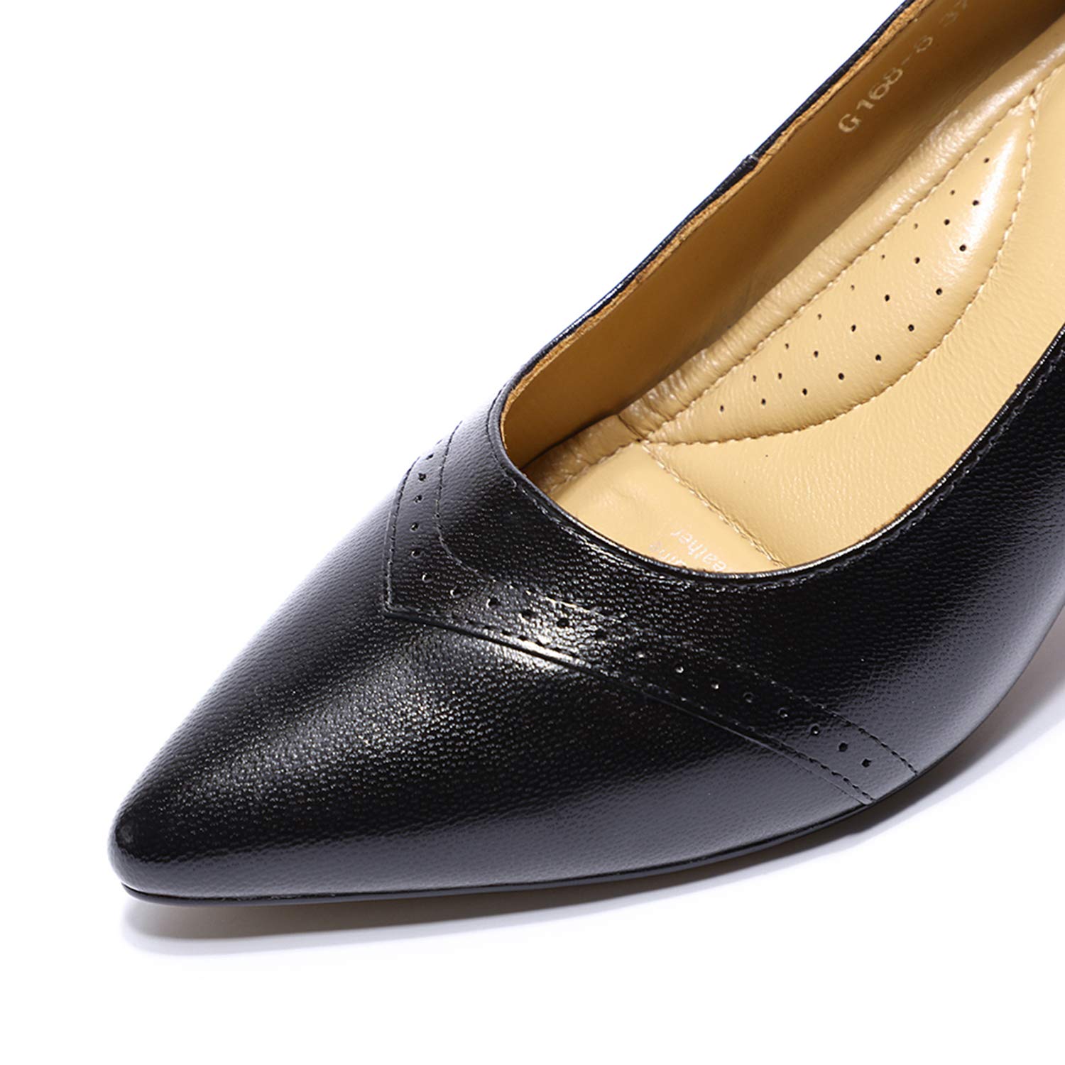 **Mona Flying Women's Leather Pointed Toe Dress Pumps – Comfortable High Heels for Office & Work – Elegant Ladies Dress Shoes for Business, Parties & Formal Events**