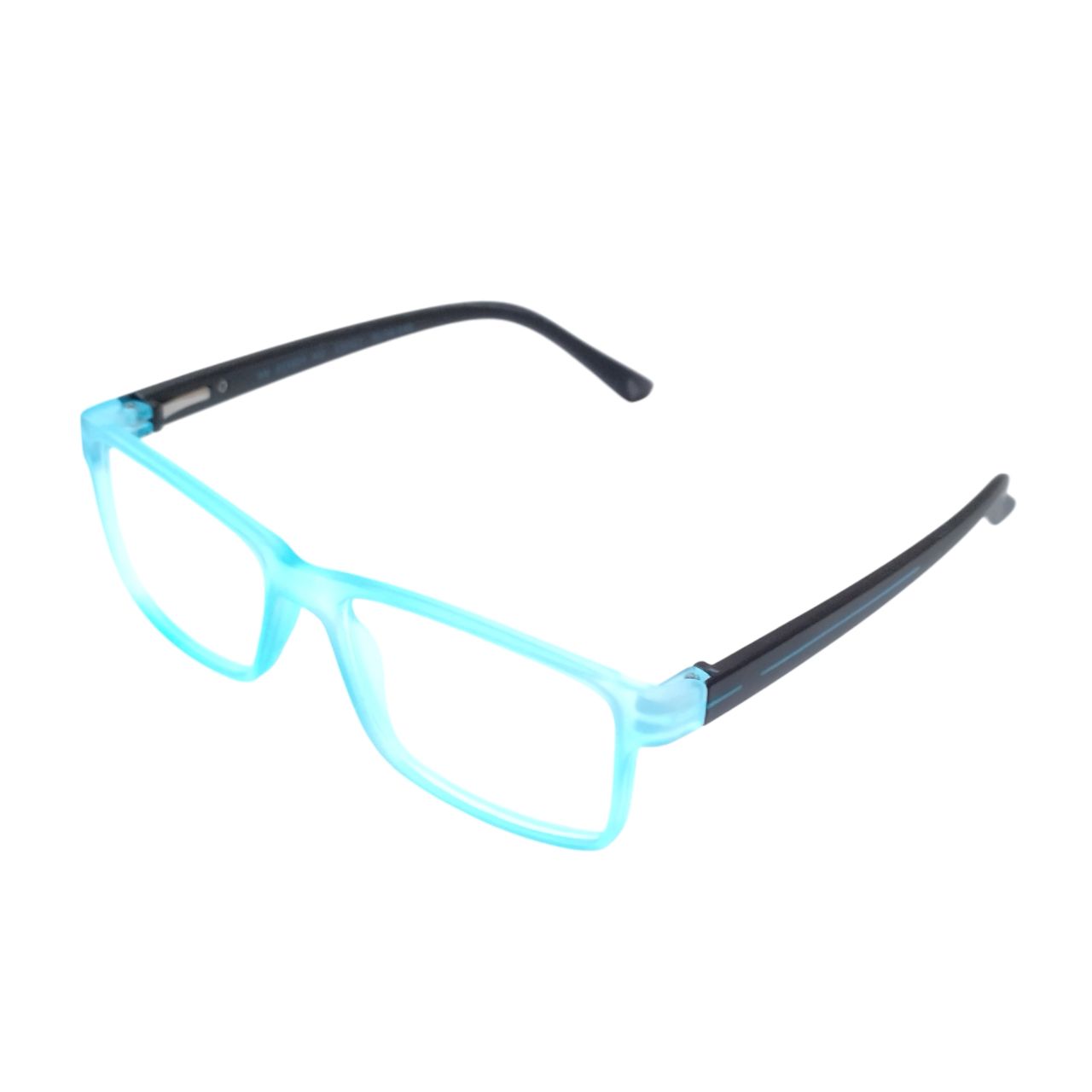 Stylish Rectangle Blue & Black Full Rim Eyeglass Frames for Men & Women - Trendy Acetate Spectacles (Model 11804) - Perfect for Office, Reading & Fashion Accessories