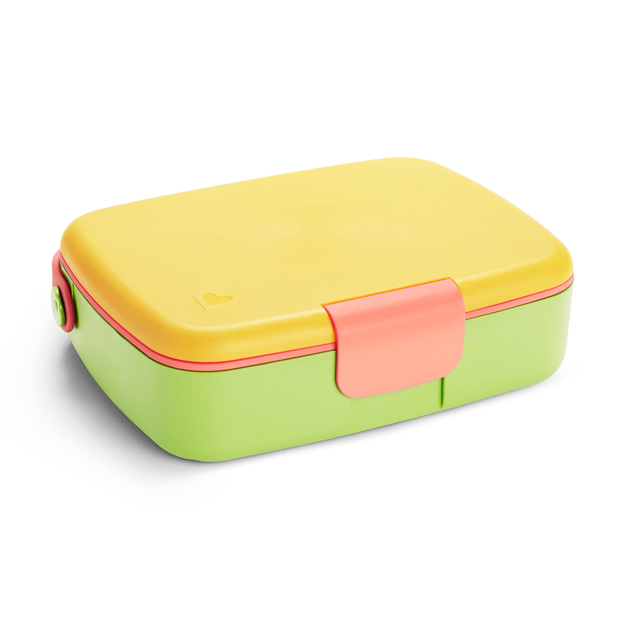 Munchkin® Lunch™ Bento Box for Kids with Utensils - Yellow | Leak-Proof BPA-Free Kids Lunch Box for School, Picnics & Travel