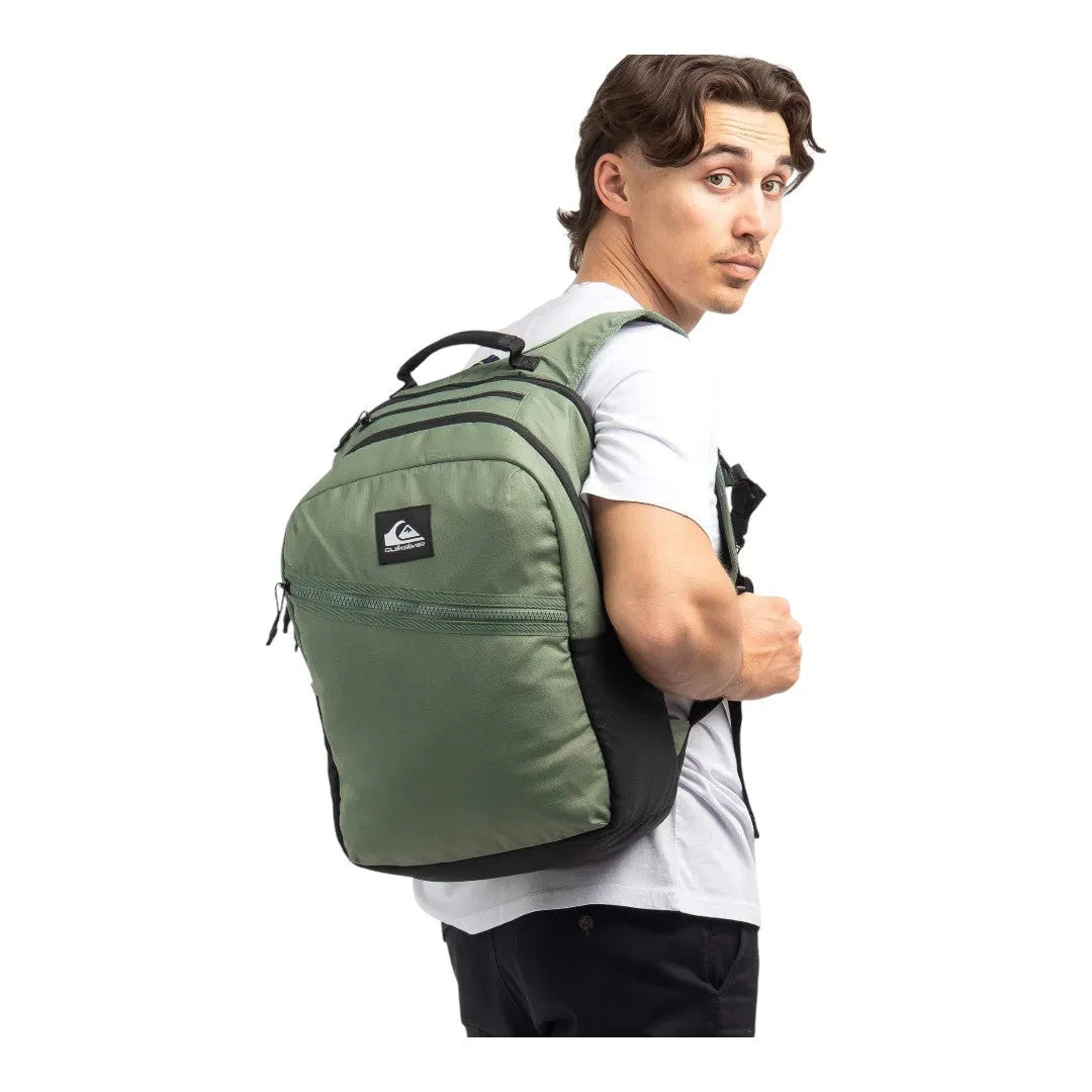 Quiksilver Freeday Backpack - Lightweight Durable Daypack for School, Travel & Outdoor Adventures | Water-Resistant Green Hiking Bag