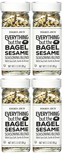 Trader Joe's Everything but the Bagel Sesame Seasoning Blend 2.3 oz - All-Purpose Seasoning for Avocado Toast, Salads & More (Pack of 1 or 4) - Perfect for Breakfast, Cooking & Meal Prep
