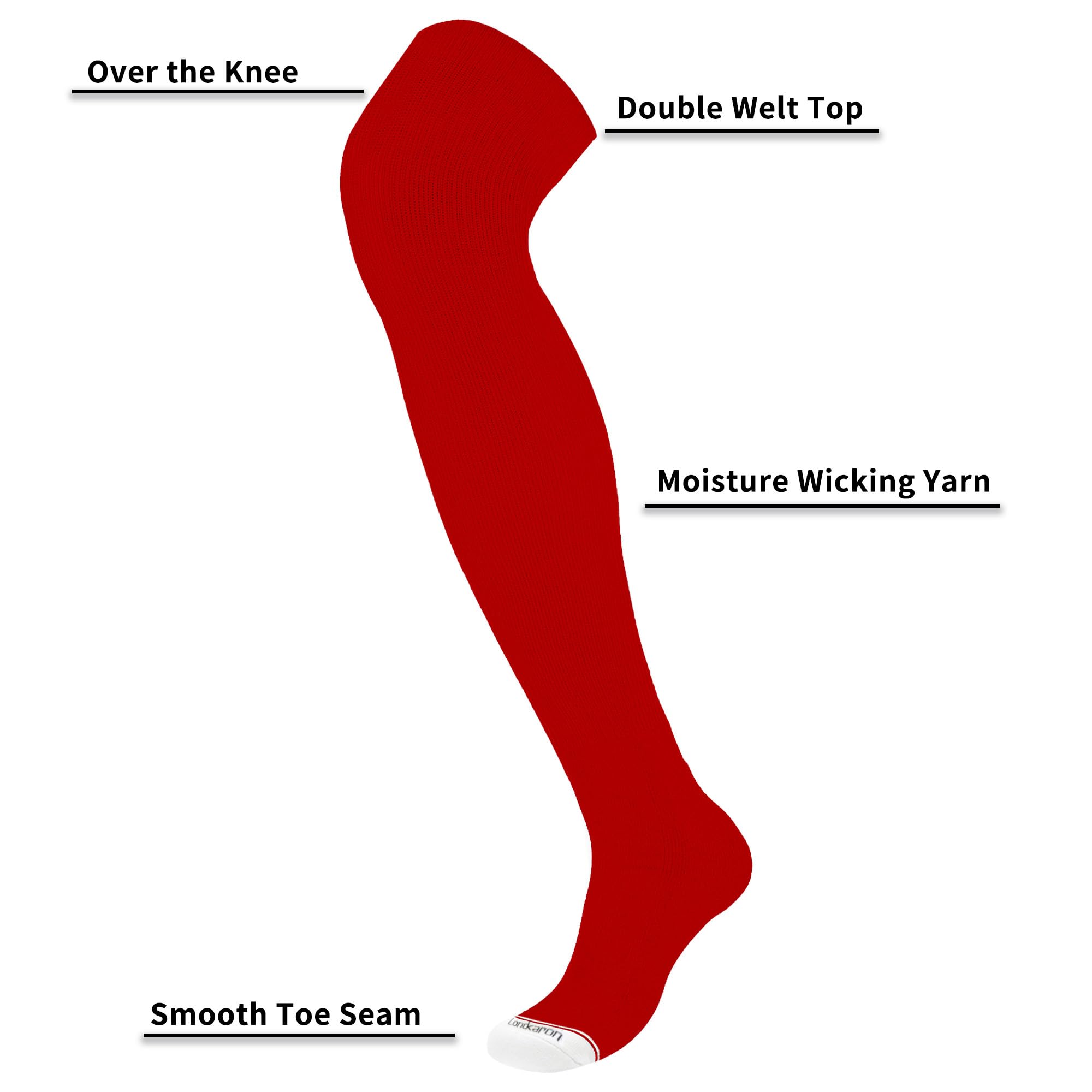 Elite Over The Knee Baseball & Softball Socks - Extra Long Football Socks for Men & Women - Perfect for Sports, Training & Game Day Performance