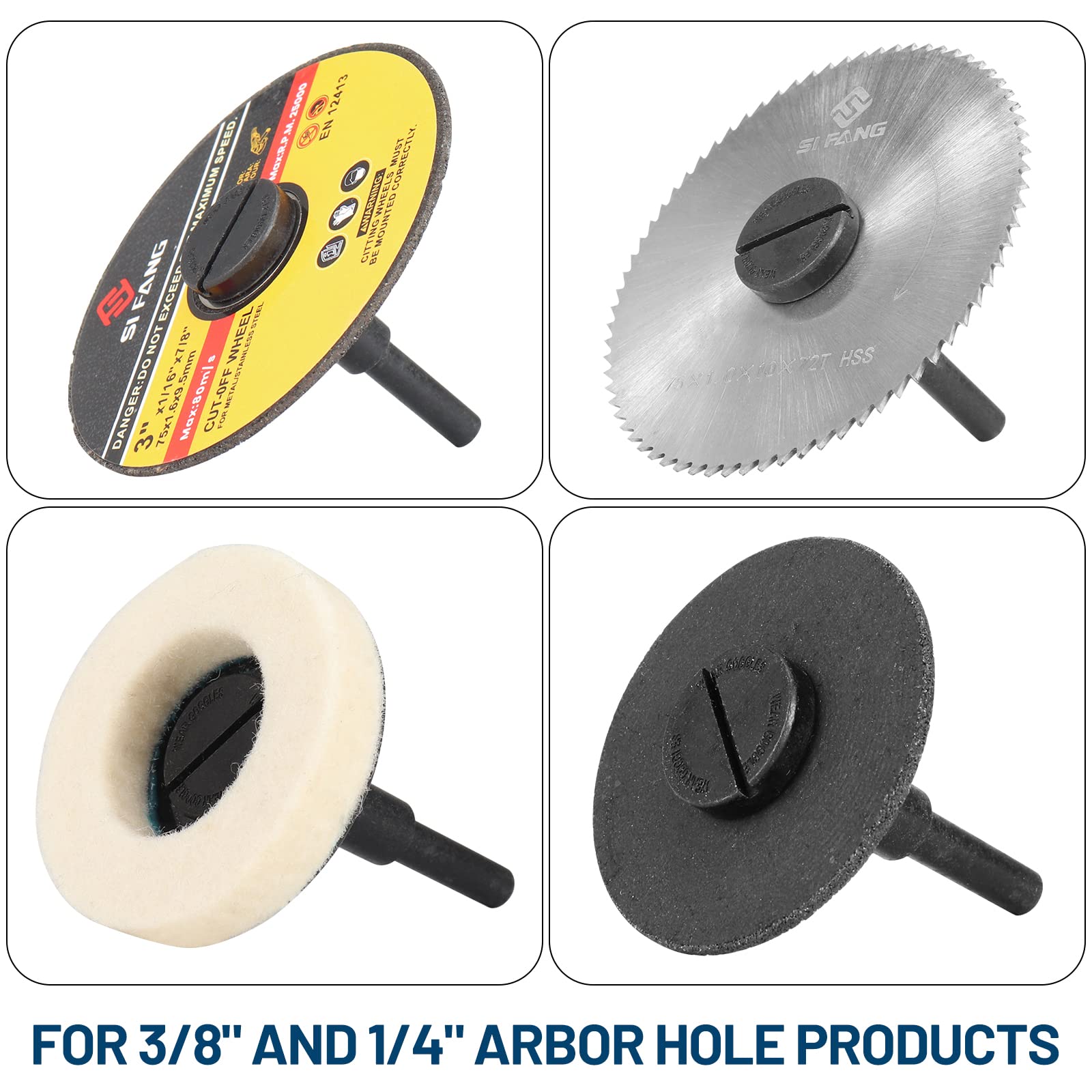 4 Pack Mounting Mandrel Adapter - 3/8