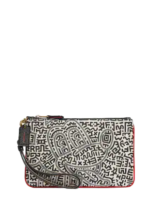 Coach Disney Mickey Mouse X Keith Haring Small Wristlet Crossbody Bag - Stylish Disney Collection for Women, Fashionable Accessory for Daily Use, Parties & Travel