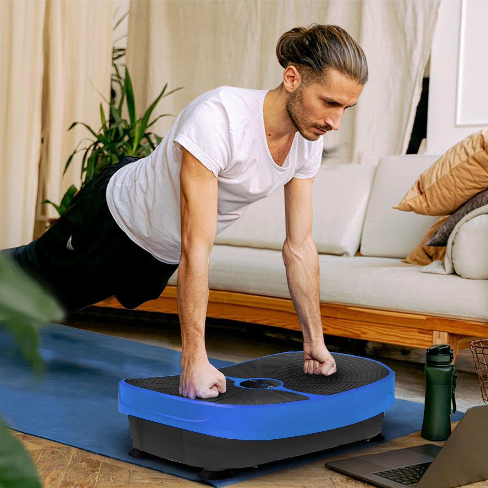 Best Vibration Plate Exercise Machine for Full Body Workout - 330lbs Weight Capacity - Home Fitness Equipment for Toning, Weight Loss & Massage - Perfect for Home Gym, Physical Therapy & Recovery