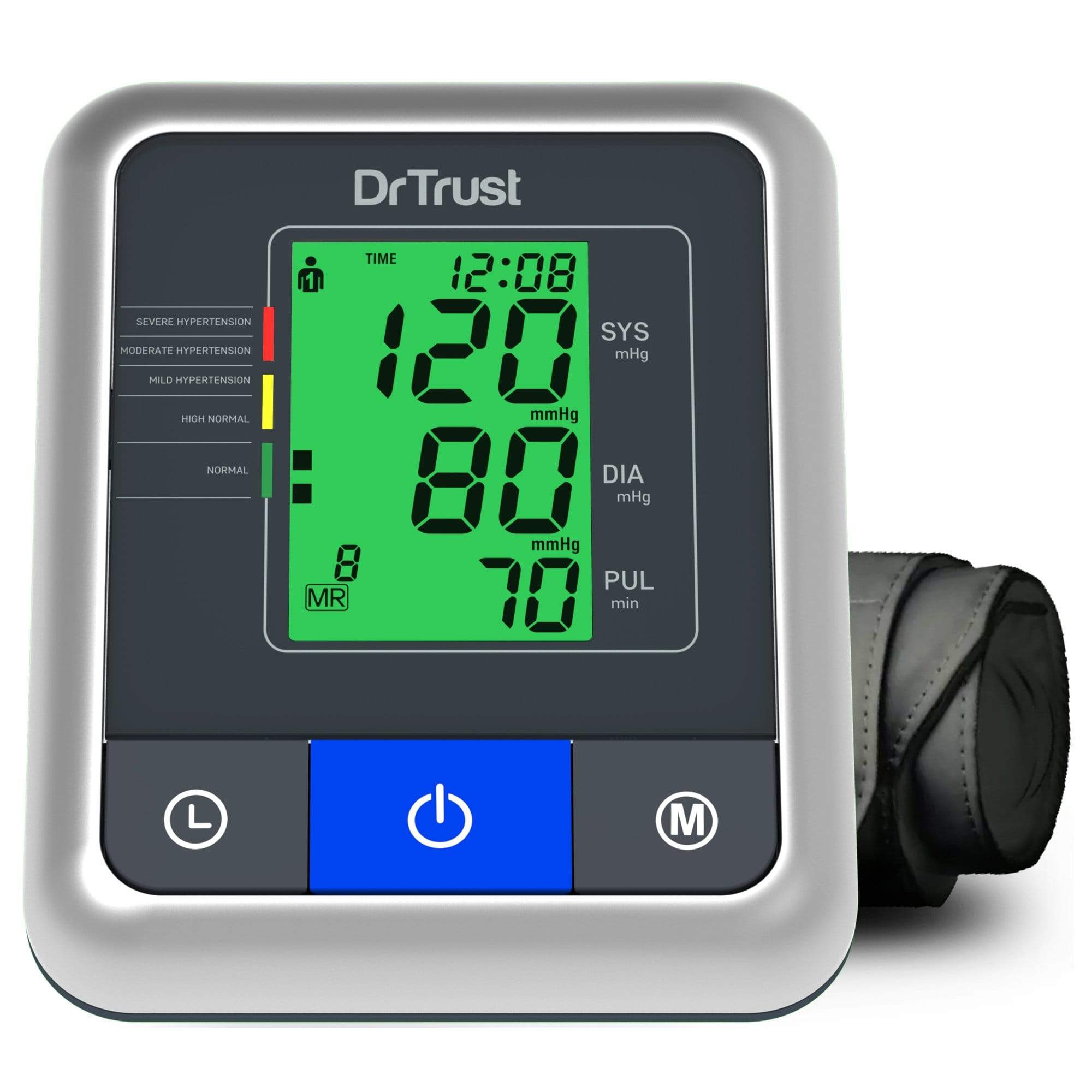 Dr Trust USA A One Max Connect Bluetooth Blood Pressure Monitor - Accurate Digital BP Machine with Smartphone App - Ideal for Home Health Monitoring & Heart Care