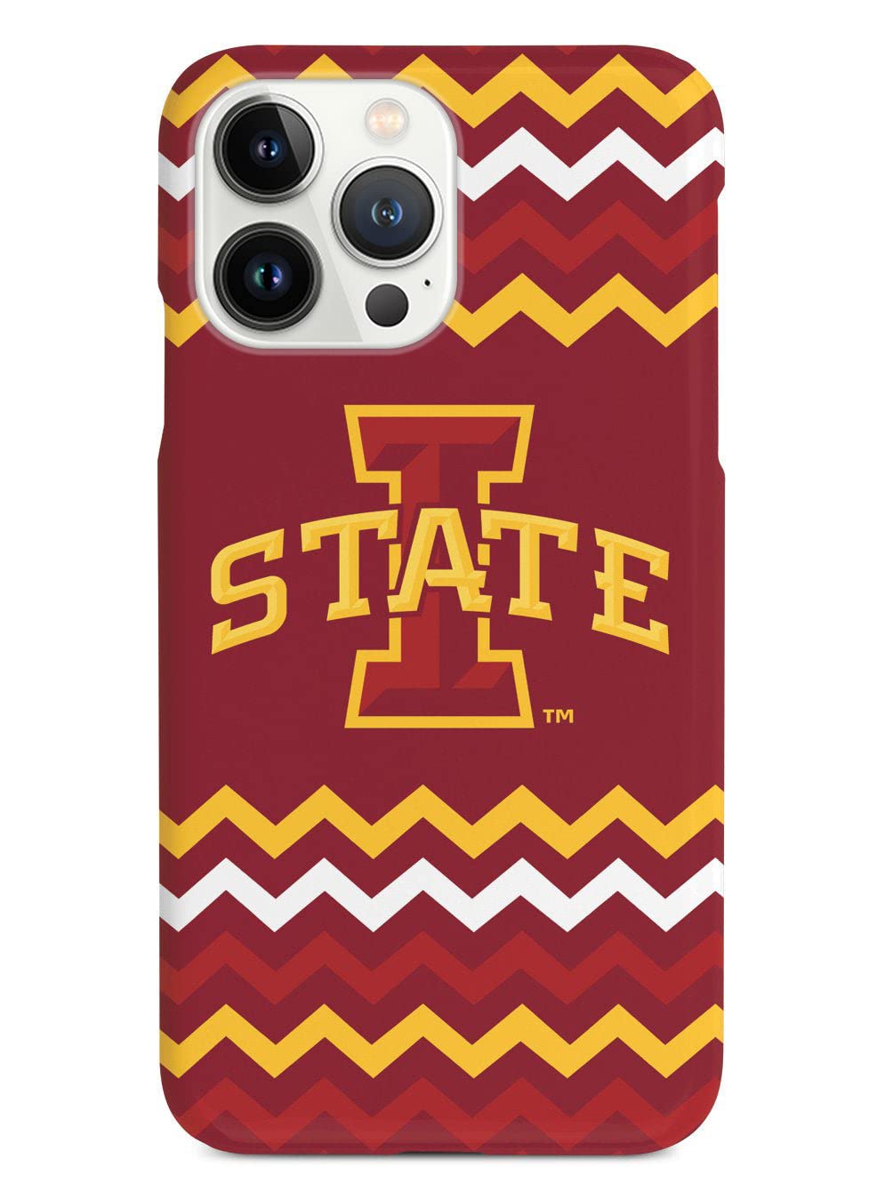 3D Textured Shockproof iPhone 15 Pro Max Case - Iowa State Cyclones Design Rubber Bumper Cover - Protective Phone Case for Apple iPhone 15 Pro Max (6.7
