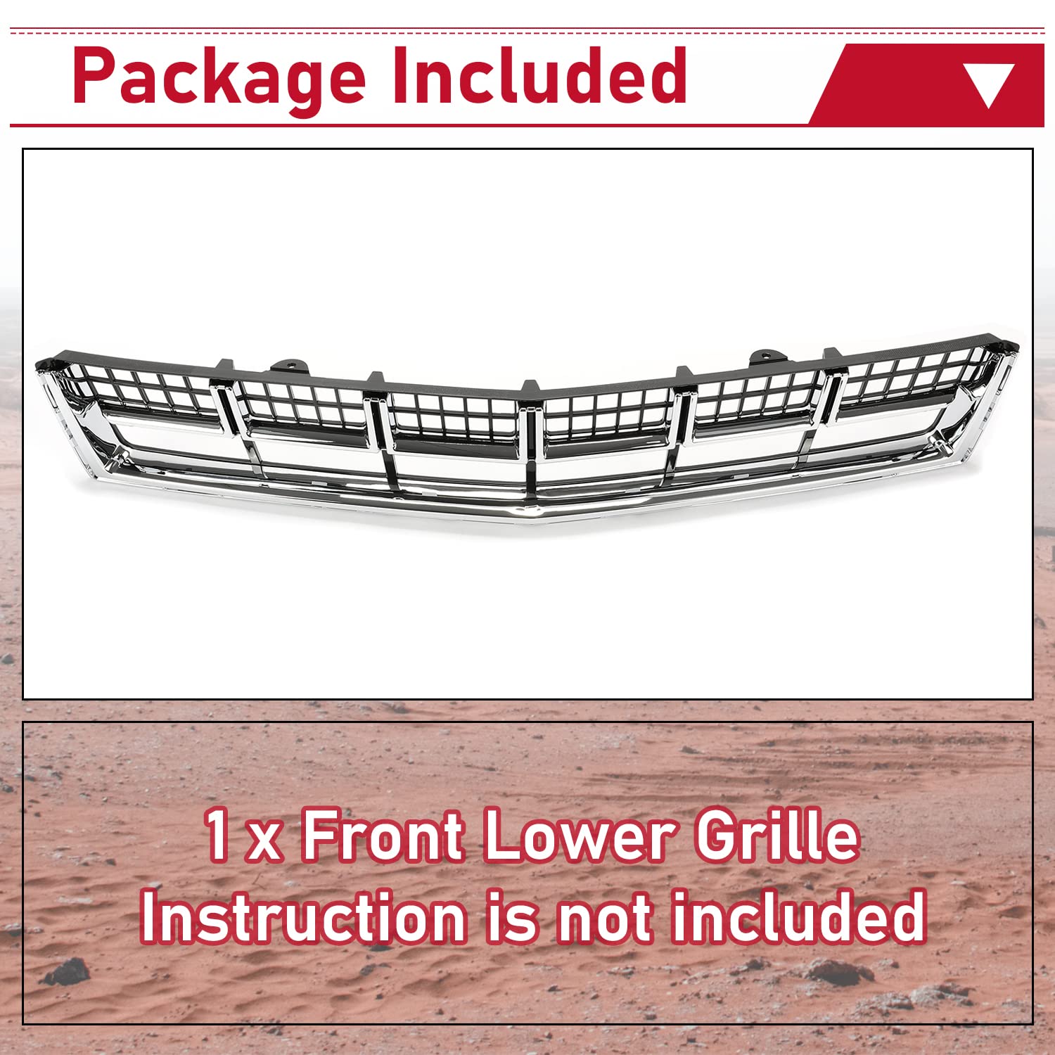 HECASA ABS Front Lower Mesh Grill Bumper Replacement for 2013-2016 Cadillac SRX - Silvery Compatible with 22739004 GM1036167 | Perfect for Off-Road Protection & Style Upgrade