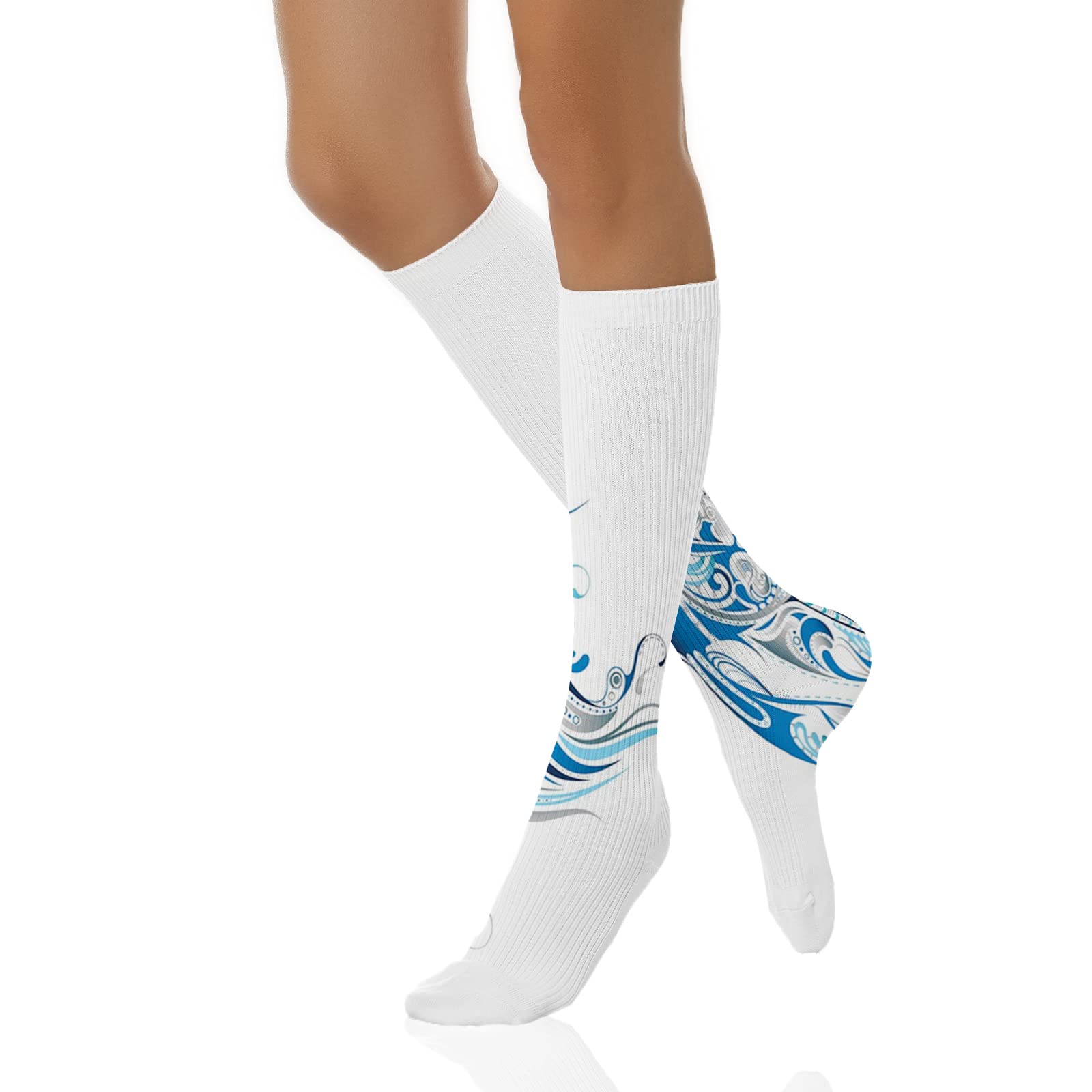 Funny Compression Socks for Women & Men - Winter Warm Socks for Improved Circulation, Running, Athletic Activities, Nursing & Travel - Perfect for Workouts, Long Shifts & Cold Weather Comfort