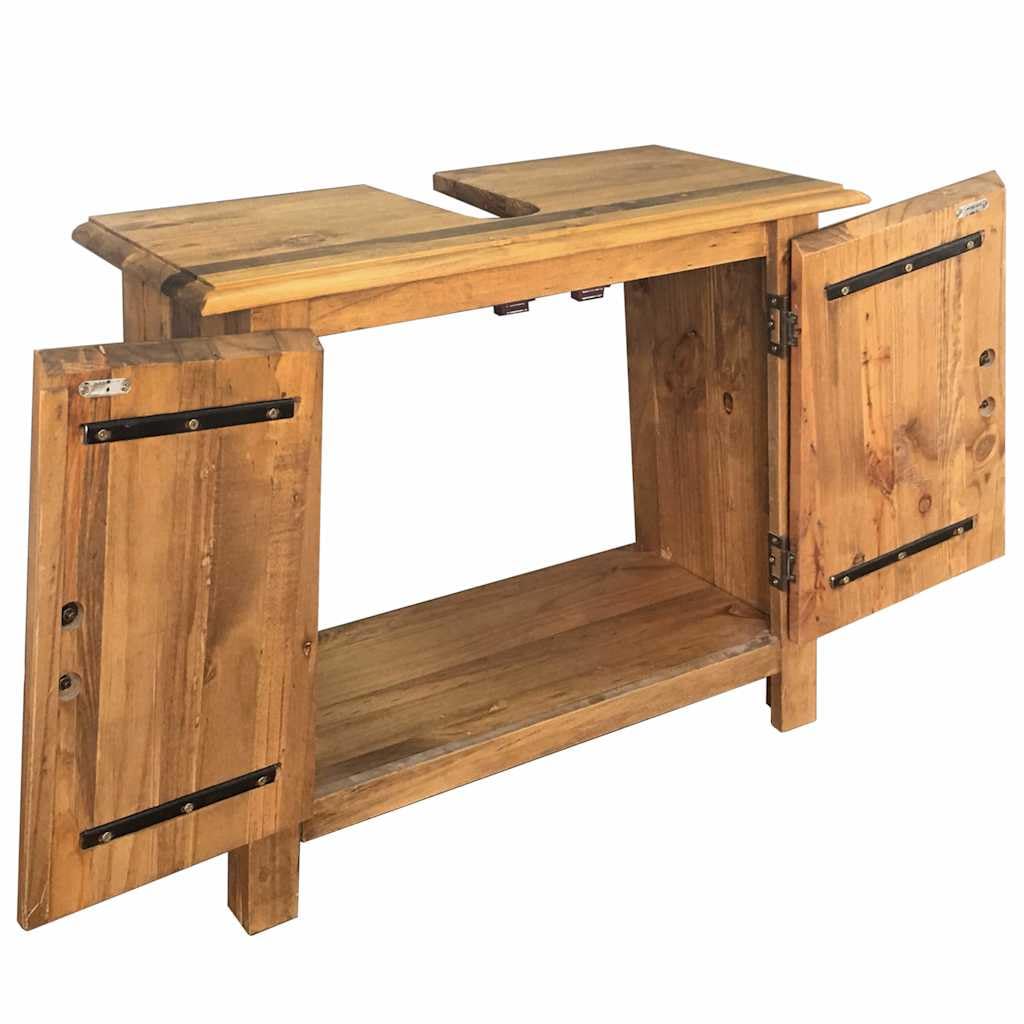 Solid Pinewood Bathroom Furniture Set - Durable & Stylish Vanity Storage for Small Bathrooms, Powder Rooms & Home Decor