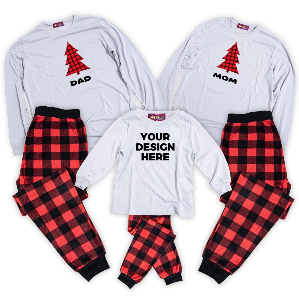 Custom Personalized Family Matching Pajama Set - Christmas Name Printed Shirt & Pants for Holiday Photos, Gifts & Cozy Family Nights