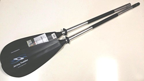 Premium 230cm Whisper Snap Button Kayak Aluminum Paddle - 2-Piece Lightweight Black Paddle for Kayaking, Canoeing & Water Sports