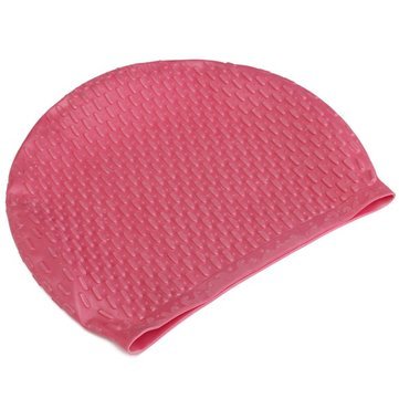 Waterproof Silicone Swimming Cap for Adults - Long Hair Protection, Comfortable & Durable Swim Cap for Summer, Pool & Beach (Rose) - Ideal for Lap Swimming, Water Aerobics & Outdoor Activities