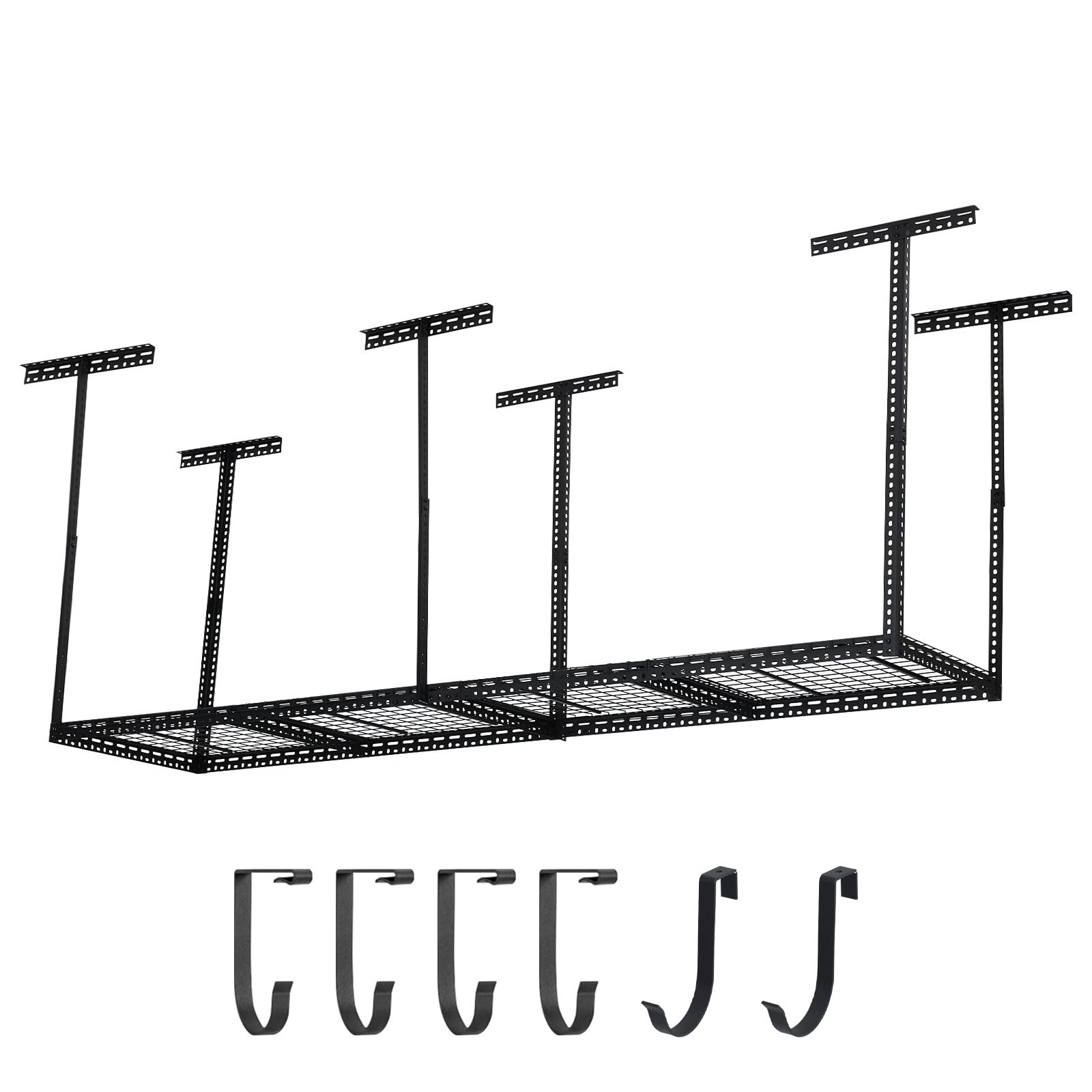 GARVEE 2x8 FT Overhead Garage Storage Rack - Heavy Duty 660lbs Capacity, Adjustable Height (22