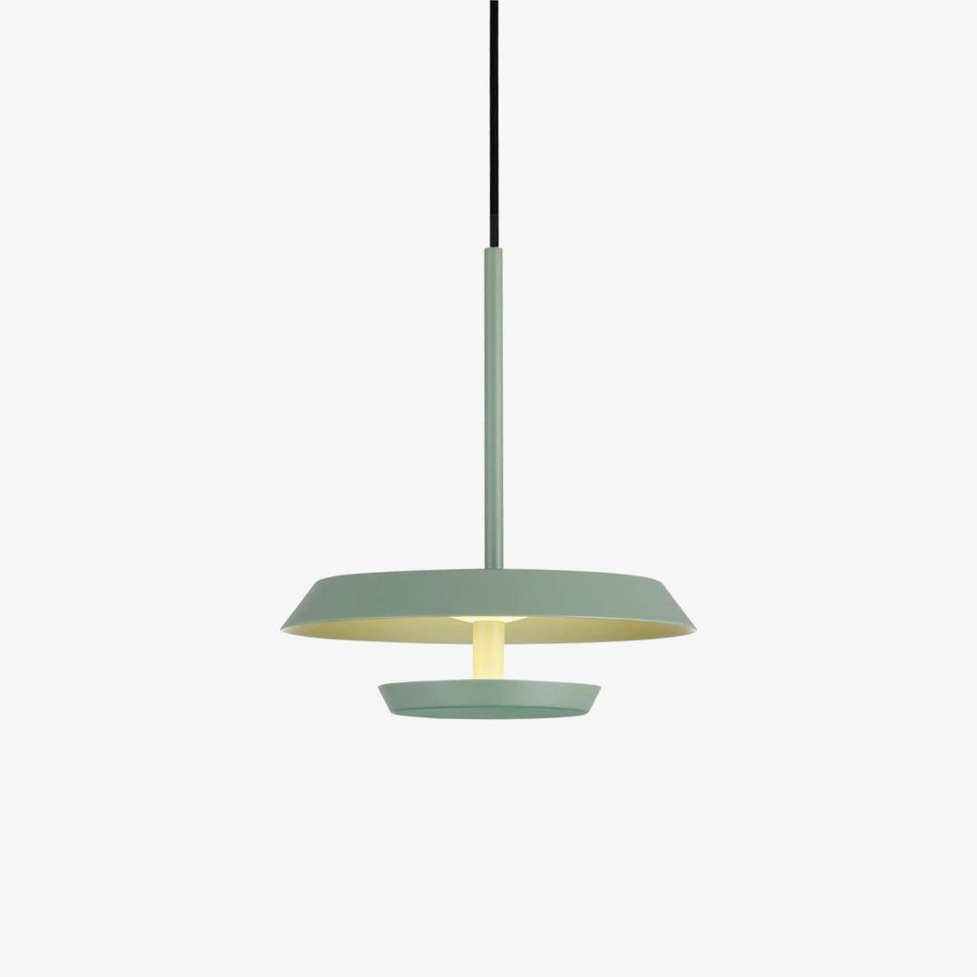 Modern Flat Pendant Light Fixture - Sleek Minimalist Ceiling Lamp for Kitchen Island, Dining Room & Bedroom Lighting - Dimmable LED Hanging Light with Adjustable Cord