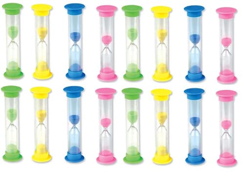 48 Pack 2 Minute Sand Timer - Bulk Sand Clock for Dental Offices, Teacher Gifts, Party Favors, Classroom Activities & Board Games - Perfect for Time Management & Kids Learning Activities