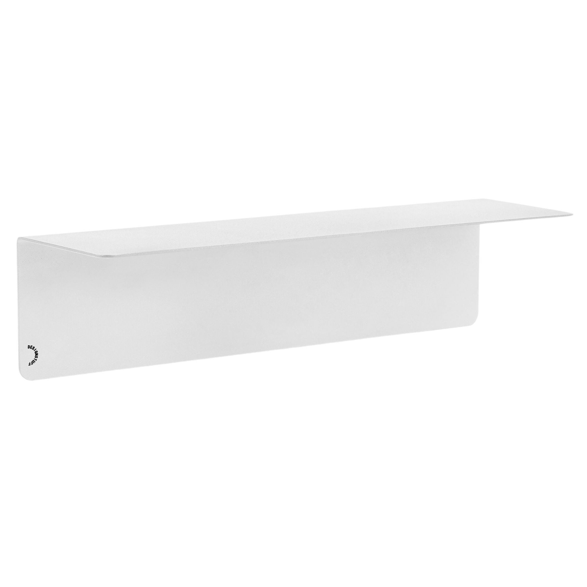 DESIGNSTUFF 40 cm White Wall Shelf - Floating Shelves for Living Room, Bedroom, Bathroom & Kitchen Storage Organization