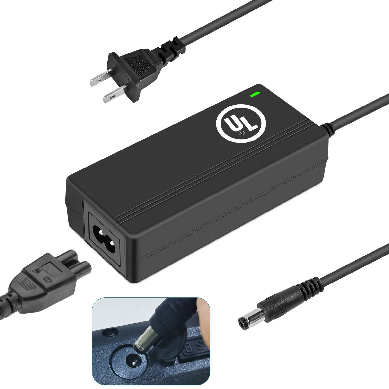 UL Listed 42V 1.5A-2A Electric Scooter Charger for 36V 10S Li-ion Battery - Fast Charging Compatible with Gotrax, Jetson, Hiboy Scooters & E-Bikes - Perfect for Commuting, Campus Travel & Urban Mobility
