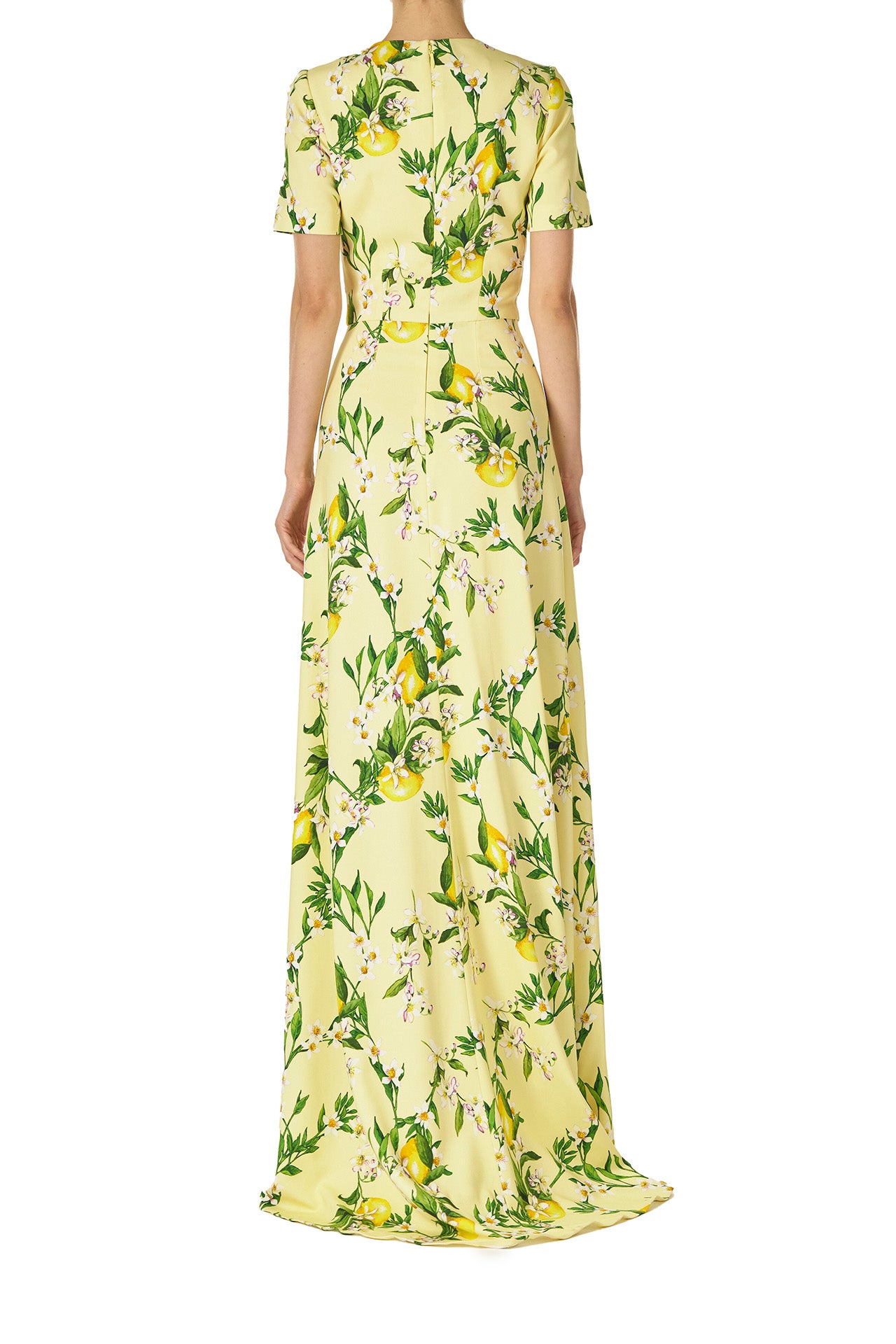 Lemon Print Short Sleeve Summer Dress for Women - Casual Beachwear & Lounge Wear for Vacation, Brunch, and Relaxing