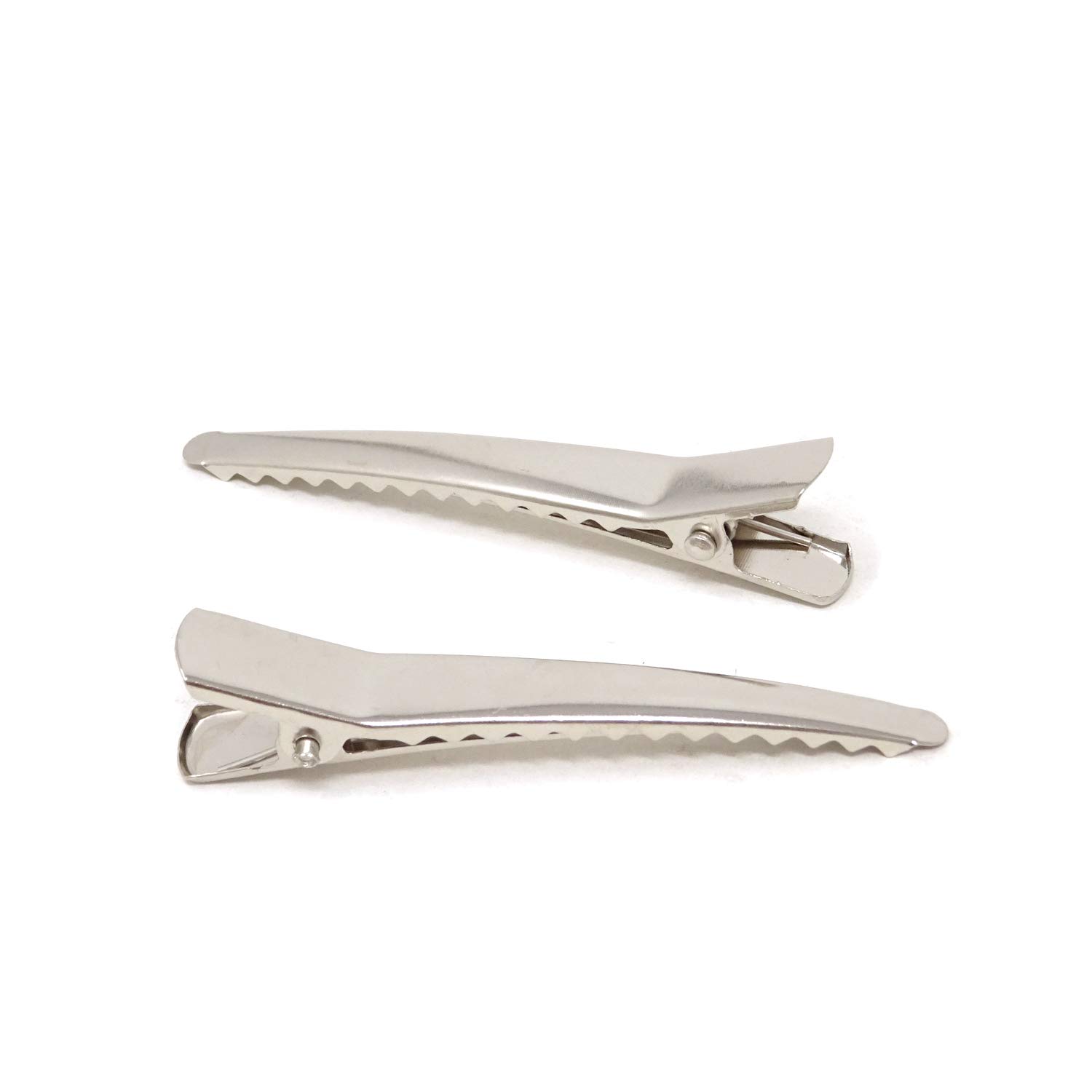 Honbay 50PCS Silver Tone Metal Alligator Hair Clips for DIY Crafts, Hair Accessories, and Hairstyling (6cm/2.36inch) - Perfect for Hair Styling, DIY Jewelry Making, and Craft Projects