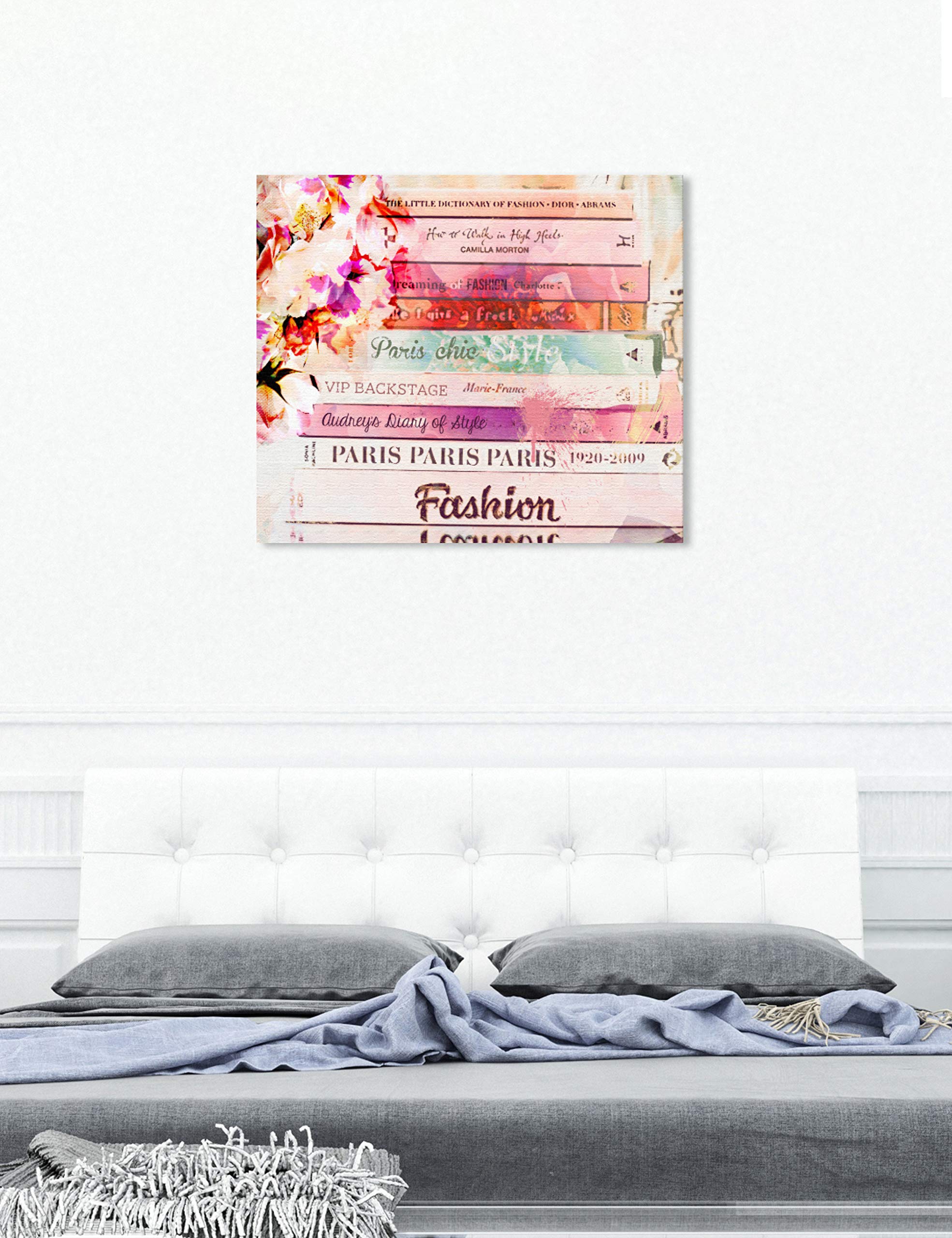 Oliver Gal Artist Co. Spring Romantic Books Wall Art Canvas Print - Fashion & Glam Home Decor for Living Room, Bedroom & Office