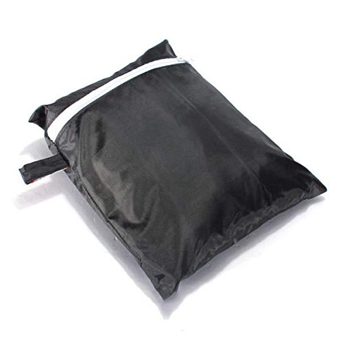 **J&C Waterproof Outdoor Fire Pit Cover - Lightweight Patio Chiminea Protector for Garden Heater, BBQ Grill & Fireplace (Black) - Perfect for Backyard, Camping & All-Weather Protection**