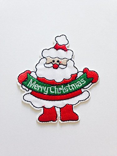 Santa Claus Cool Iron On Patch for Jackets, Hats & Bags - Fun Christmas Decoration & DIY Craft Gift