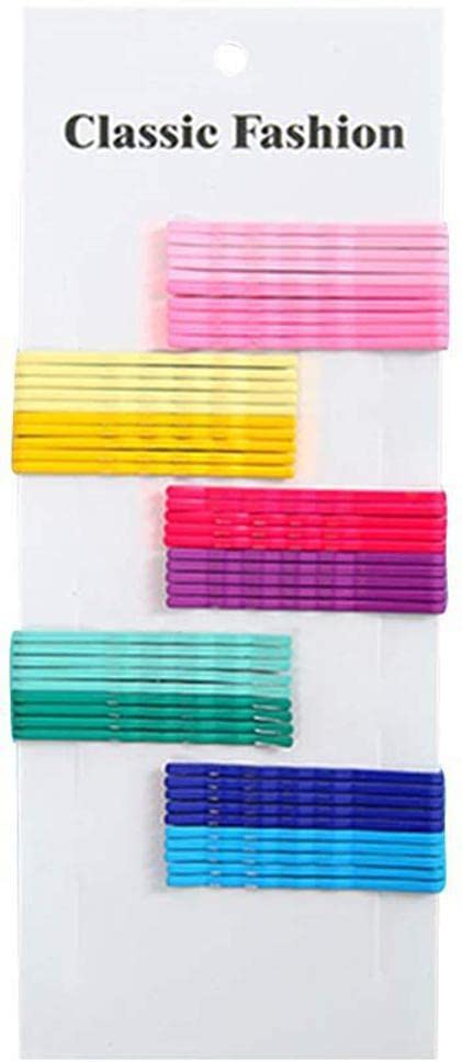Yellow Pumpkin Colored Metal Bobby Pins - 24pcs Multicolor Hair Clips for Girls & Women | Secure Hair Styling Accessories for School, Parties & Everyday Use