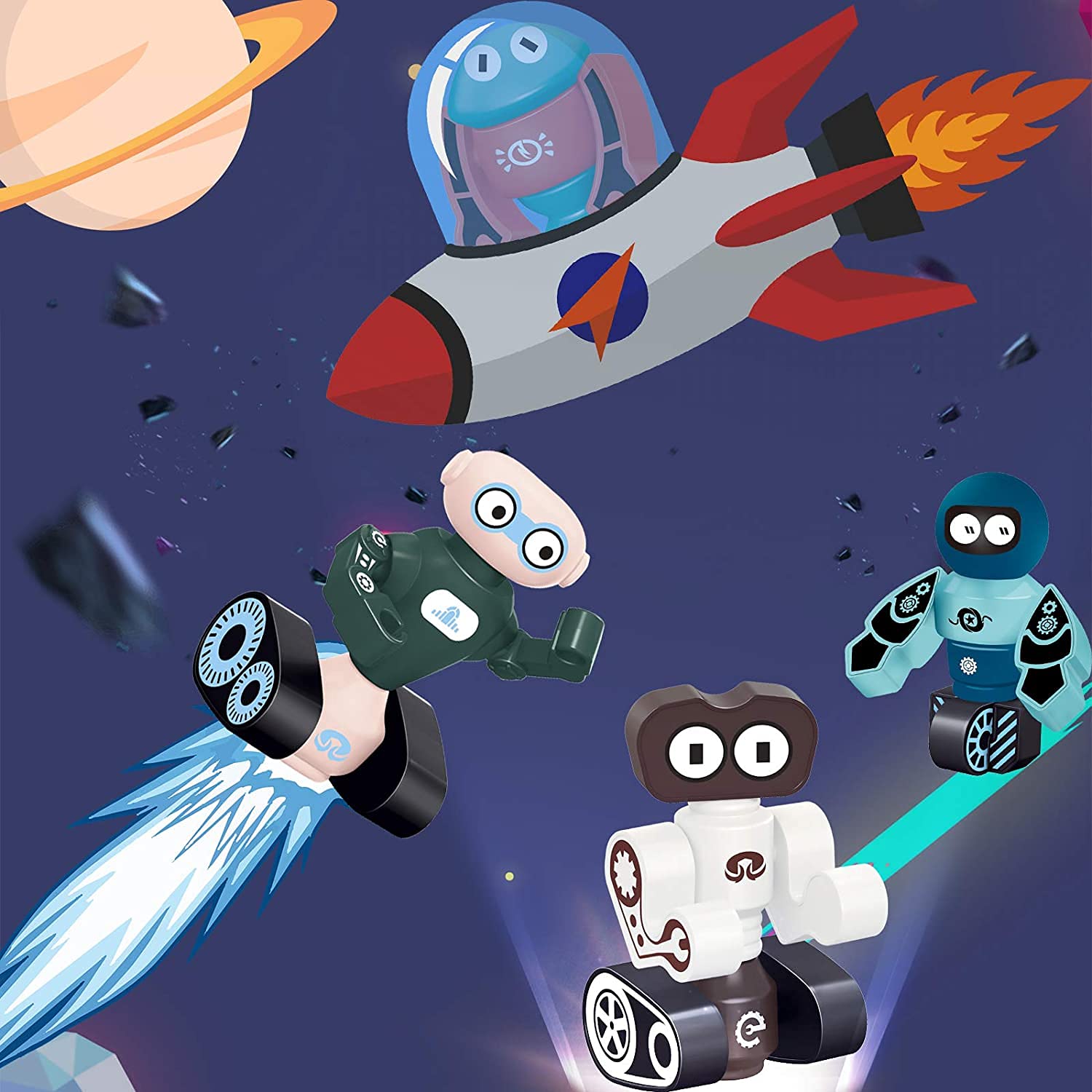 FunBlast Magnetic Robot Building Kit - STEM Educational DIY Toy for Kids Ages 3+ | Creative Learning & Play | Science Experiment Gift for Boys & Girls | Perfect for Birthday Parties, Classroom Activities & Family Bonding Time