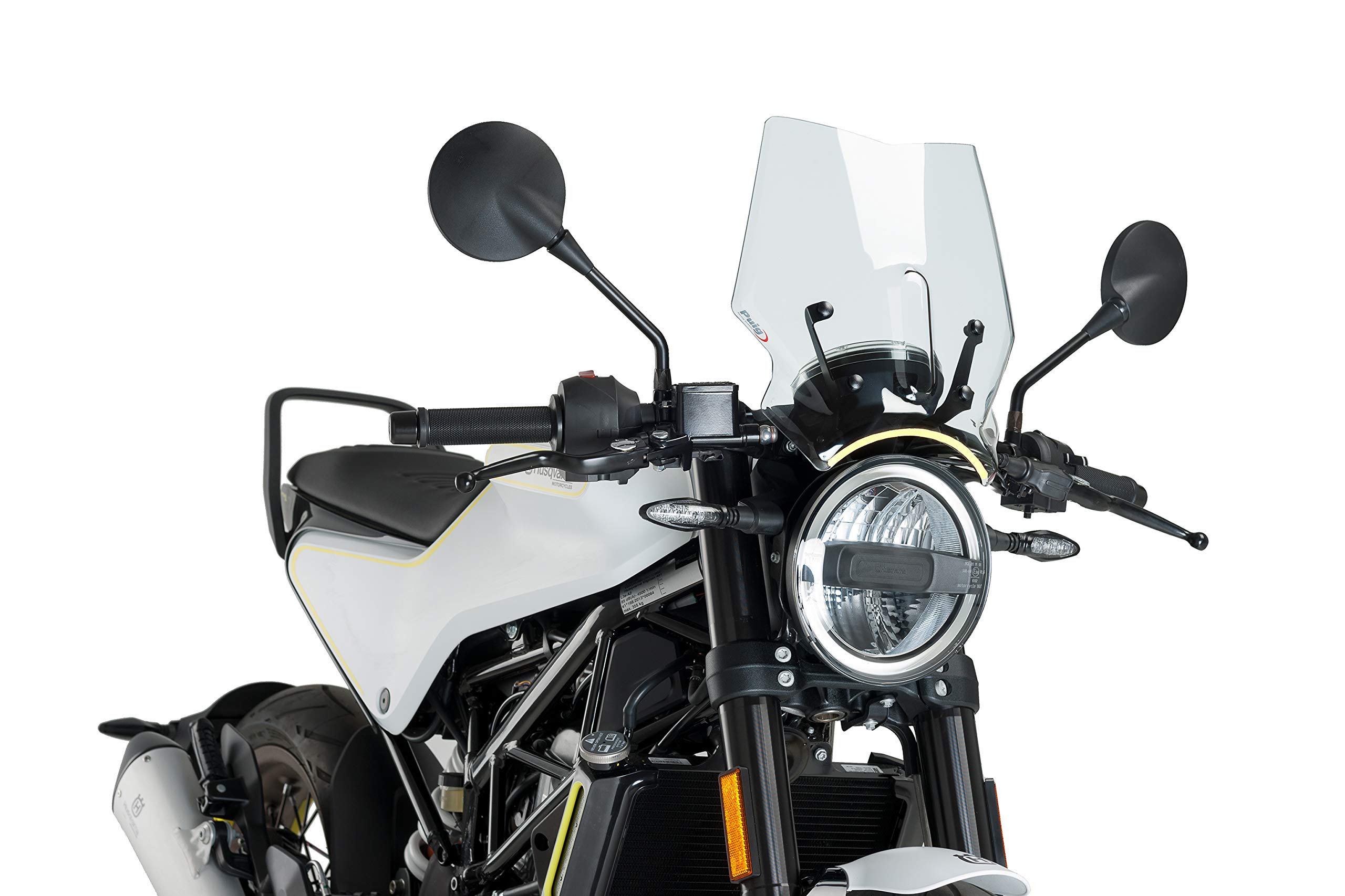 Husqvarna SVARTPILEN/VITPILEN Windshield - Puig New Generation Clear Motorcycle Windscreen for Improved Aerodynamics & Riding Comfort - Perfect for Highway Cruising & Long-Distance Tours