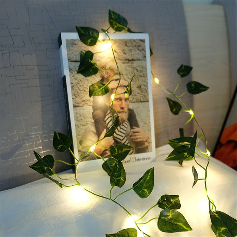 Outdoor Waterproof Garden Vine LED String Lights - 33ft 100 LED Fairy Lights for Patio, Wedding, Party, Backyard Decoration