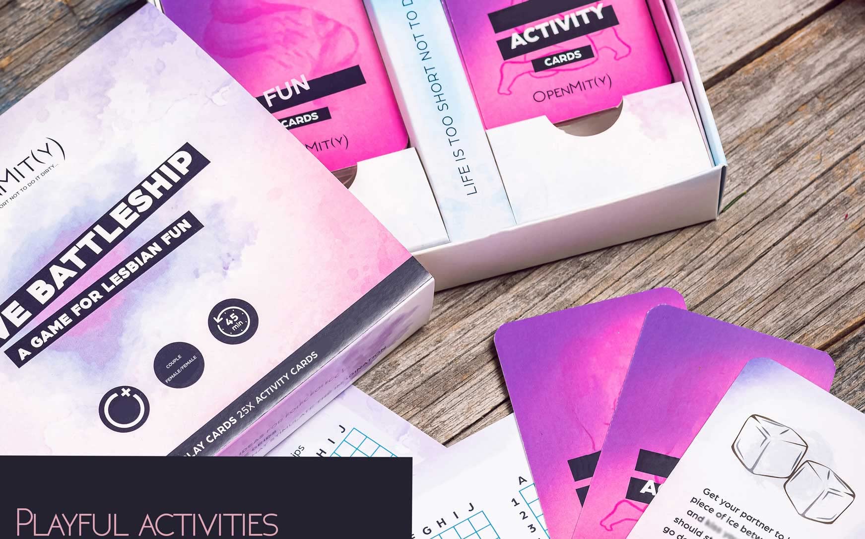OpenMity Love Battleship - Romantic Board Game for Lesbian Couples - Fun Date Night Activity for Women - Perfect for Anniversary Gifts & LGBTQ+ Relationship Bonding