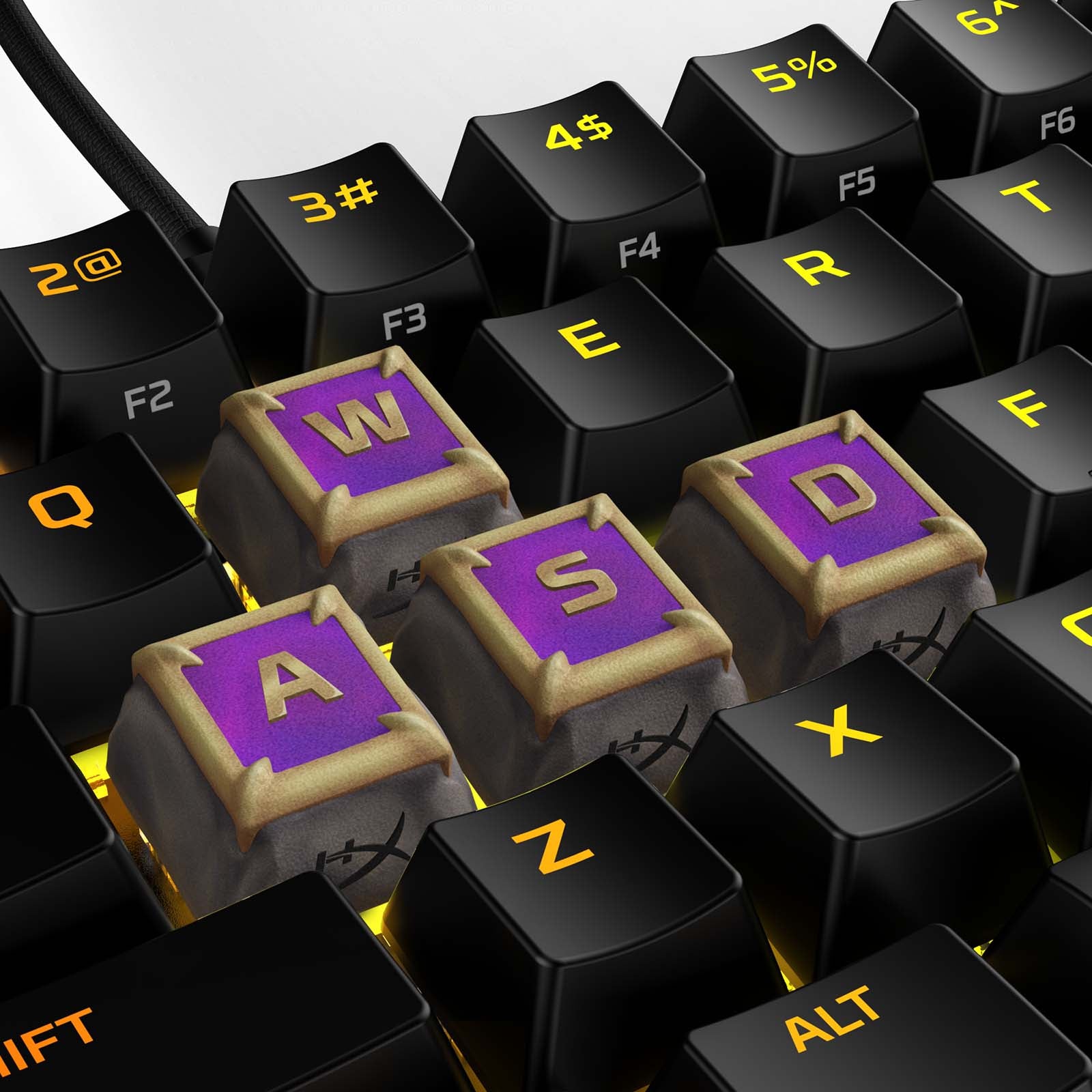 HX3D Custom Keycaps - RPG Movement Set for Mechanical Keyboards | Perfect for Gaming & Typing