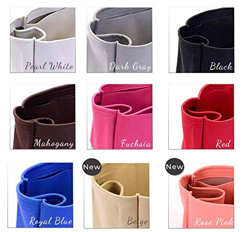 Genuine Suede Leather Handbag Organizer Insert - Compatible with Small Zipped Bayswater Tote & Designer Bags | Perfect for Work, Travel & Everyday Use