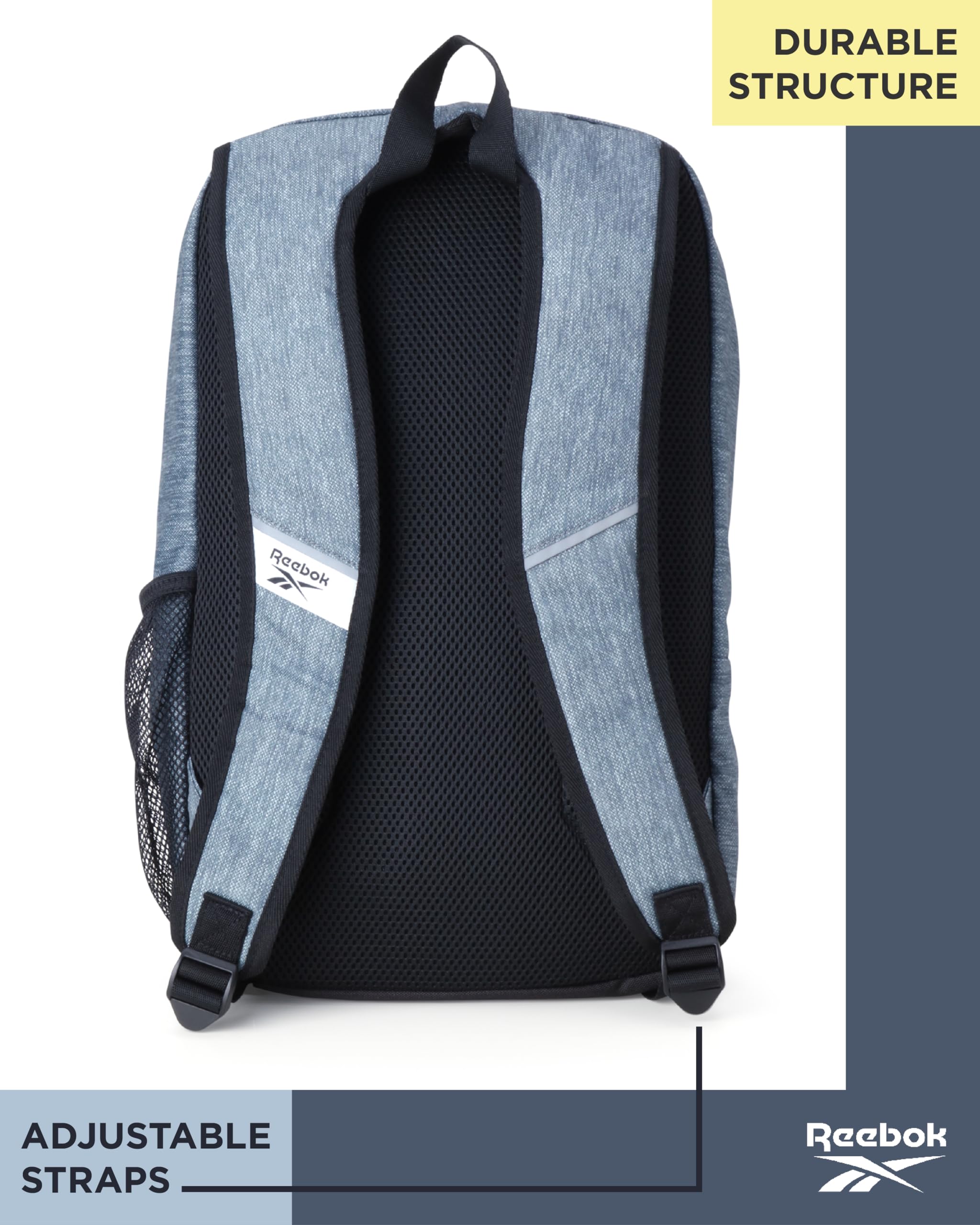 Reebok Lightweight Backpack - Gym & Travel Bag for Sports & Beach