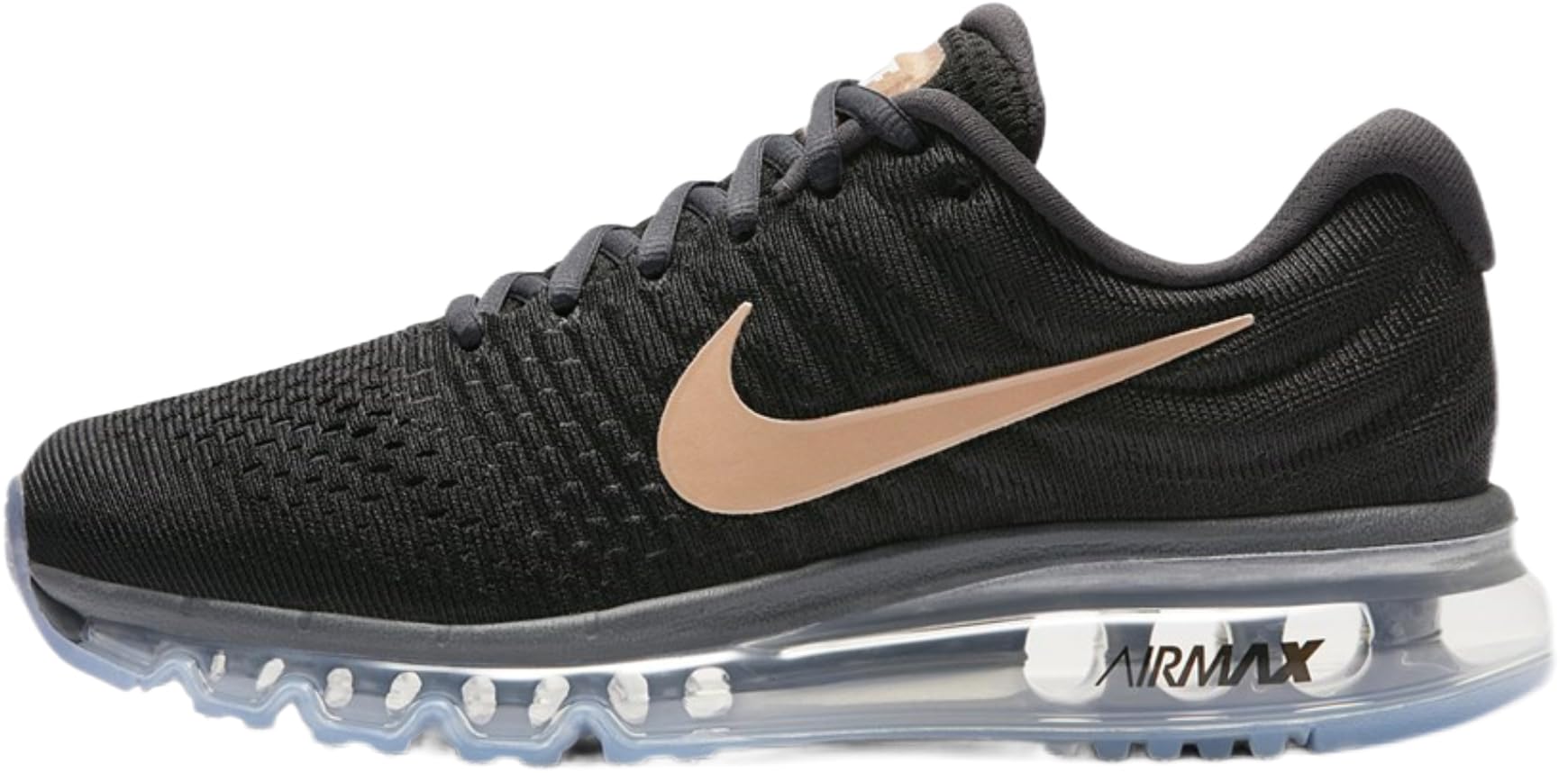Nike Women's Air Max 2017 Running Shoes - Black/Metallic Red/Bronze - Size 8 | Lightweight Cushioned Sneakers for Jogging, Gym Workouts & Everyday Comfort