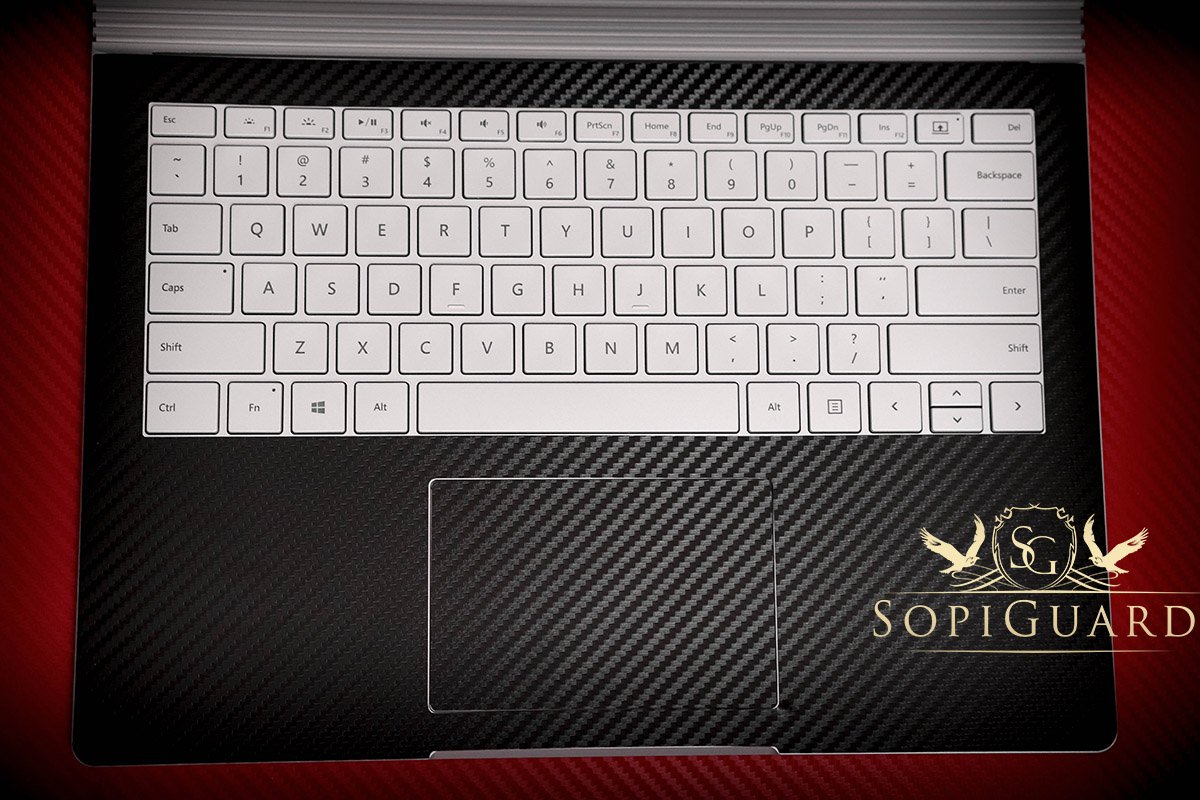 SopiGuard Microsoft Surface Book 2 (15-inch) Carbon Fiber Skin Wrap - Matte Blue Metallic Protective Vinyl Sticker with Edge-to-Edge Coverage | Easy to Apply | Perfect for Work, Travel & School Use